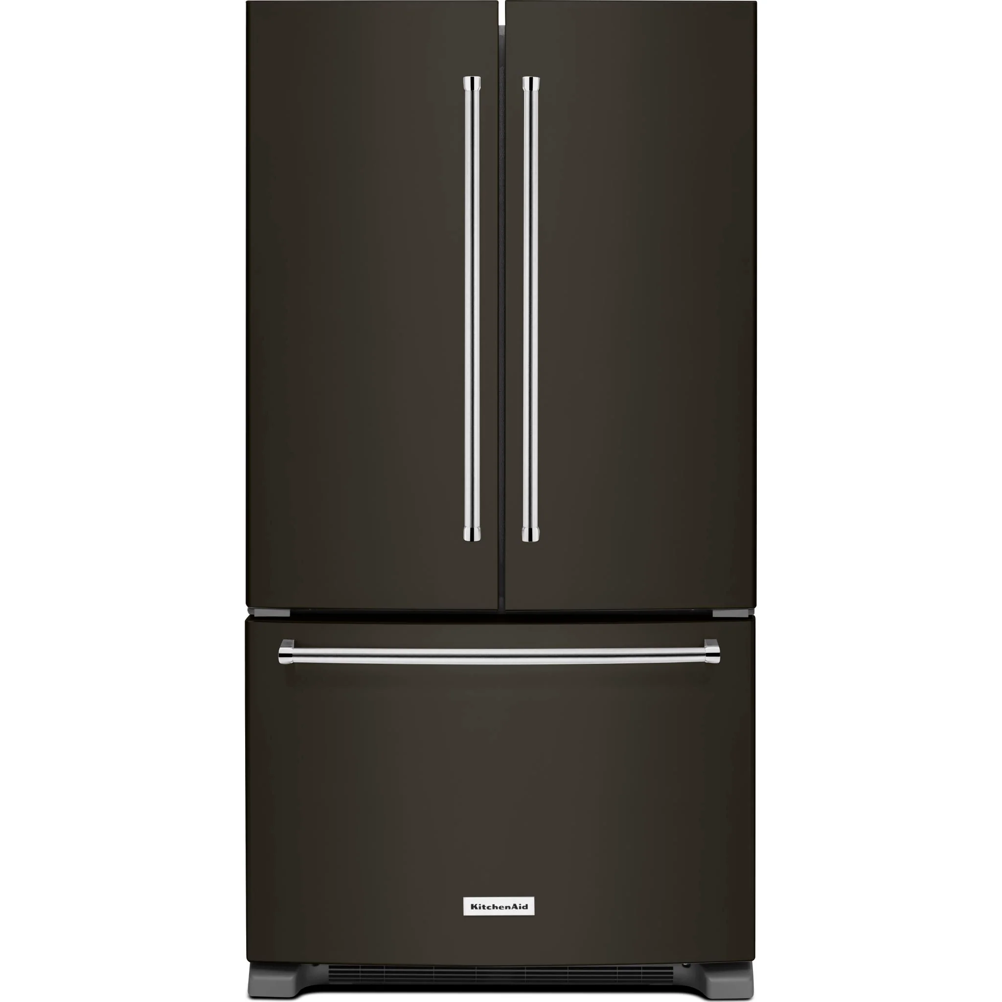 KitchenAid 25 Cu. Ft. 36-Width Standard Depth French Door Refrigerator with Interior Dispense and PrintShieldFinish -Black Stainless (KRFF305EBS) - Image 3