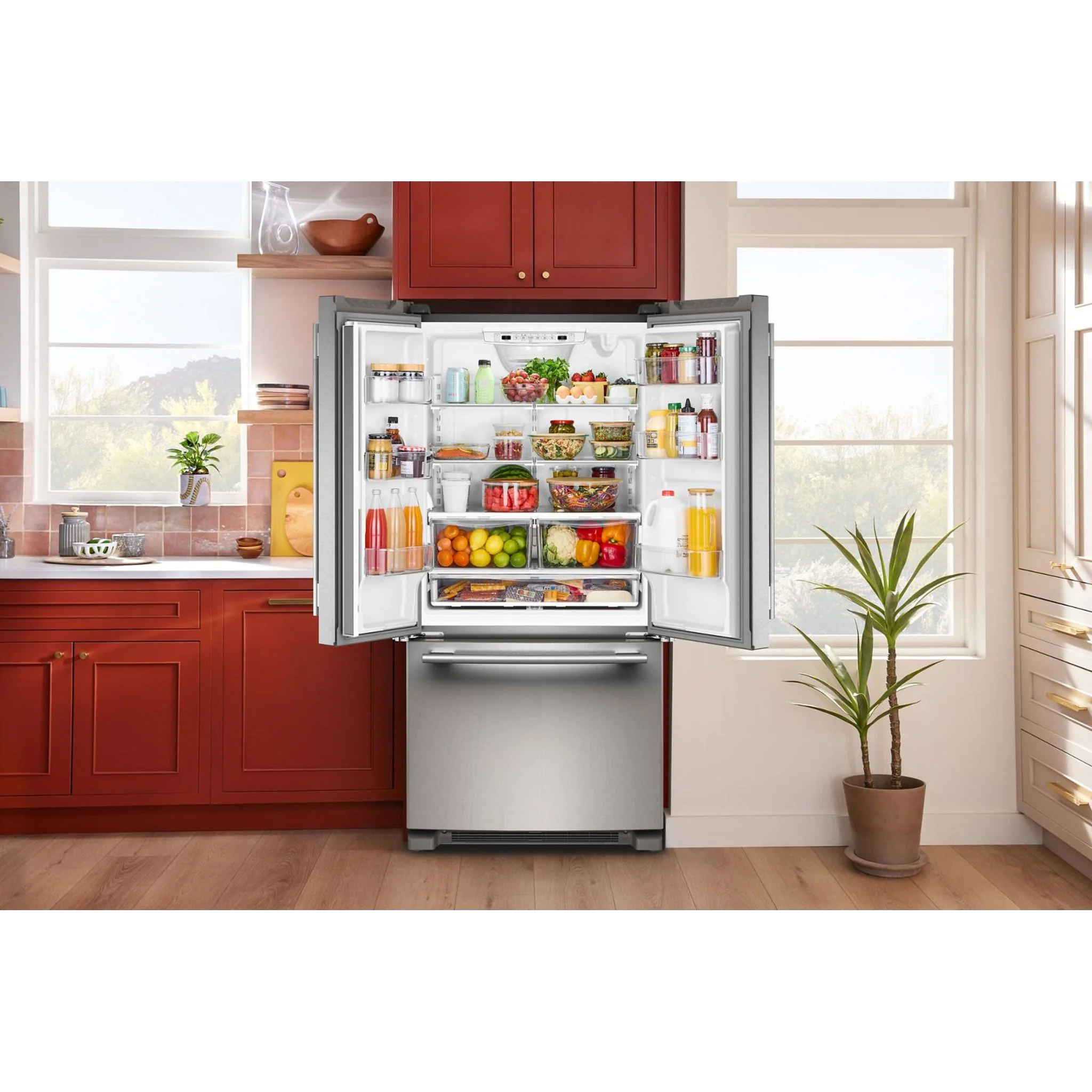 KitchenAid 22 Cu. Ft. 33-Inch Standard-Depth French Door Refrigerator with Internal Water Dispenser -PrintShield Stainless (KRFF333SPS) - Image 3