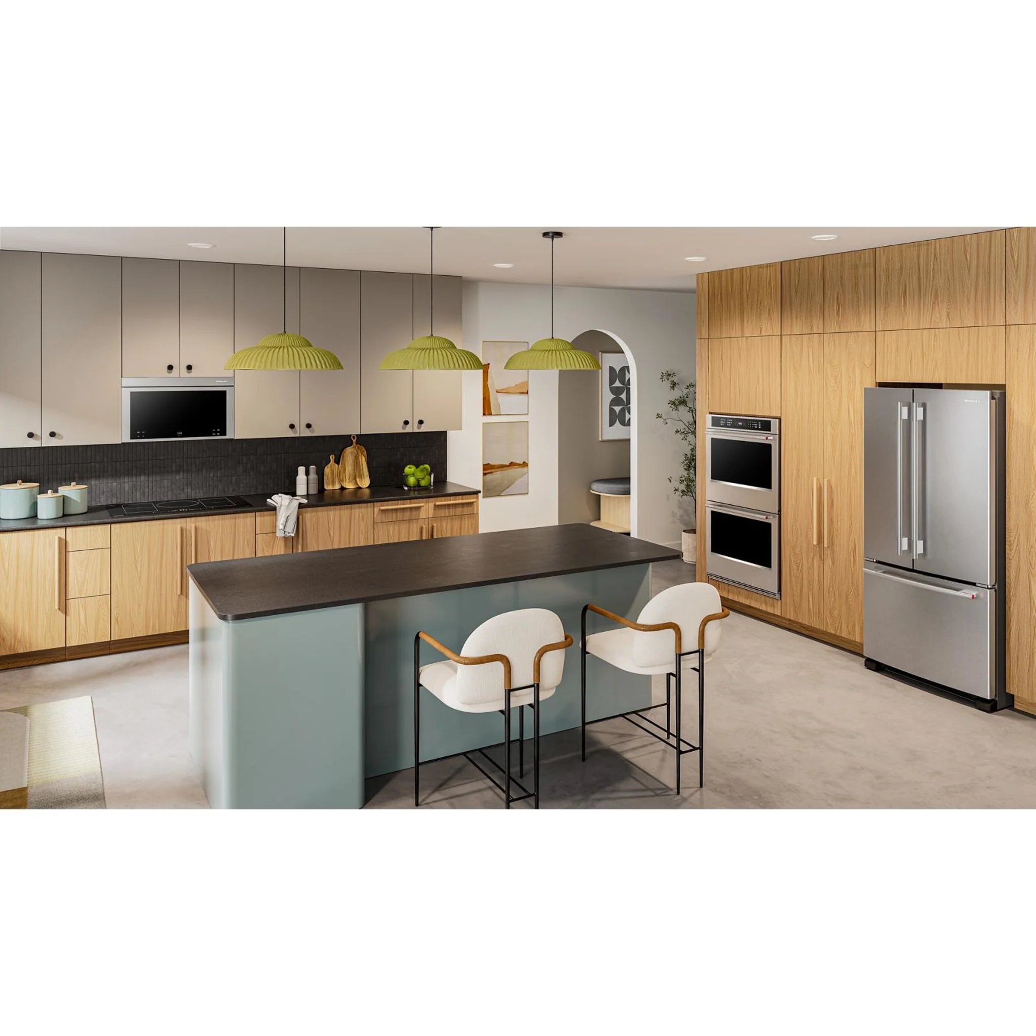KitchenAid 22 Cu. Ft. 33-Inch Standard-Depth French Door Refrigerator with Internal Water Dispenser -PrintShield Stainless (KRFF333SPS) - Image 4