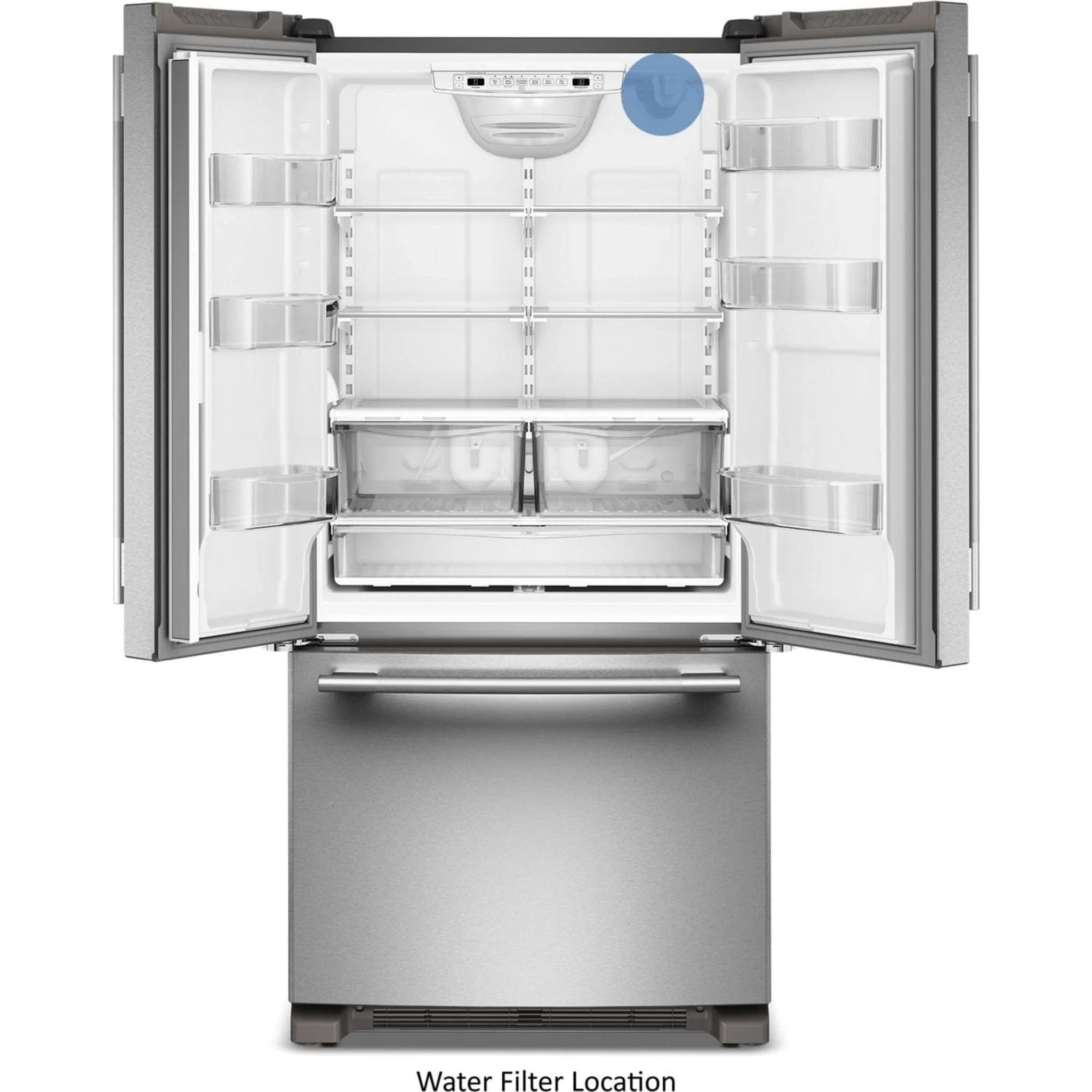 KitchenAid 22 Cu. Ft. 33-Inch Standard-Depth French Door Refrigerator with Internal Water Dispenser -PrintShield Stainless (KRFF333SPS) - Image 6