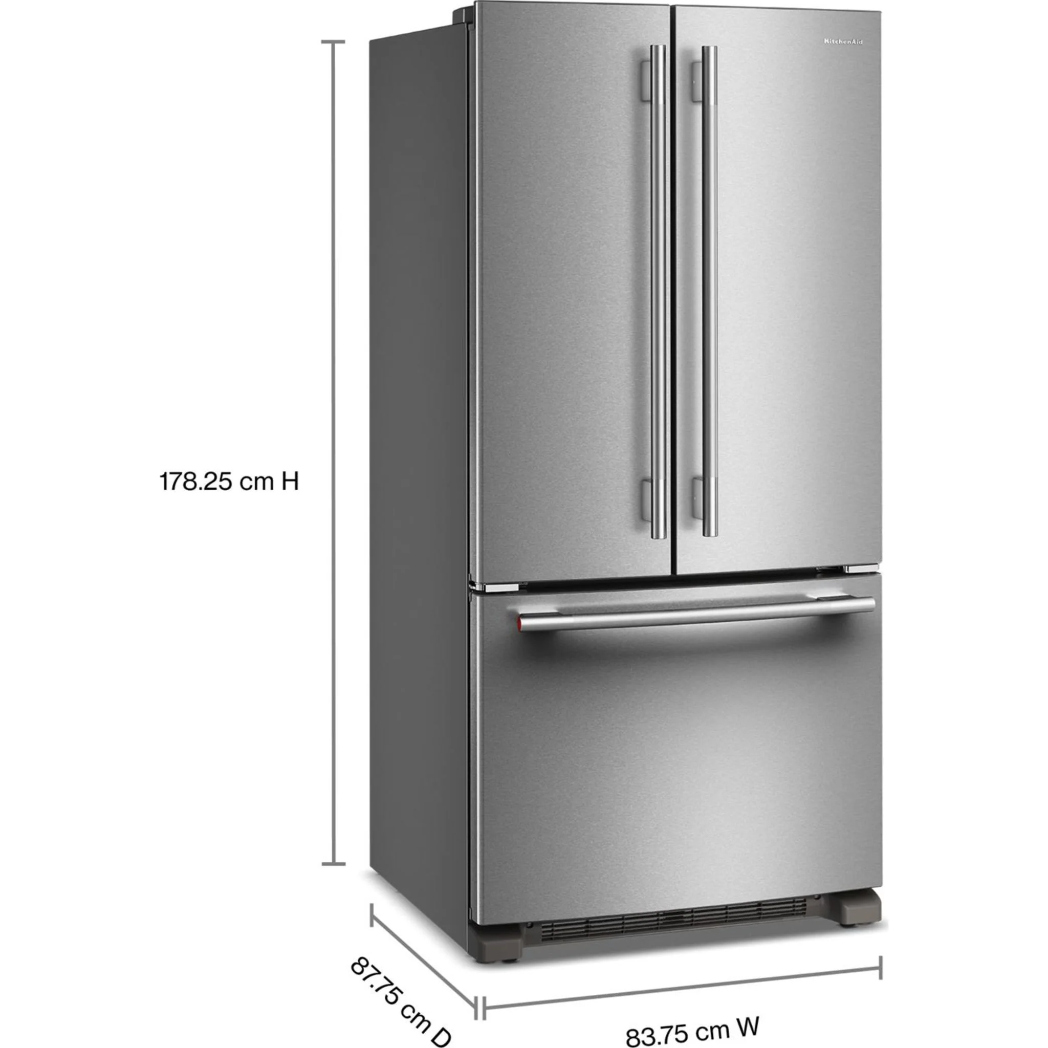 KitchenAid 22 Cu. Ft. 33-Inch Standard-Depth French Door Refrigerator with Internal Water Dispenser -PrintShield Stainless (KRFF333SPS) - Image 8