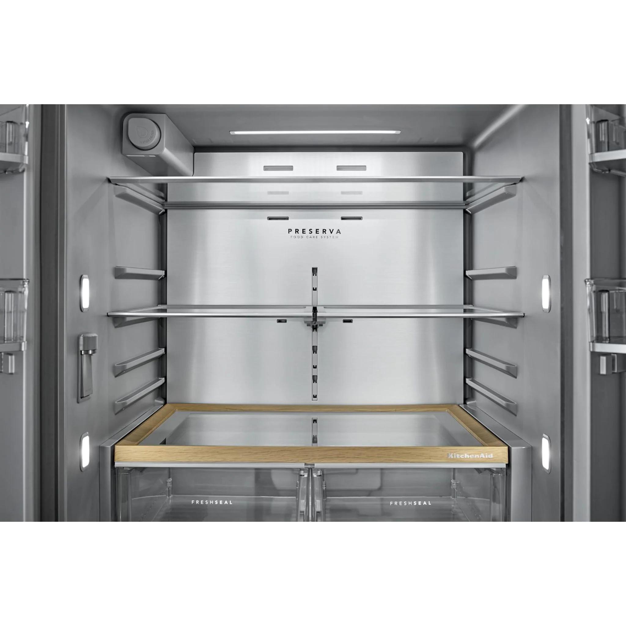 KitchenAid 31 cu. ft. French Door Refrigerator with Interior Water and Ice -PrintShield Stainless (KRFF336SPS) - Image 3