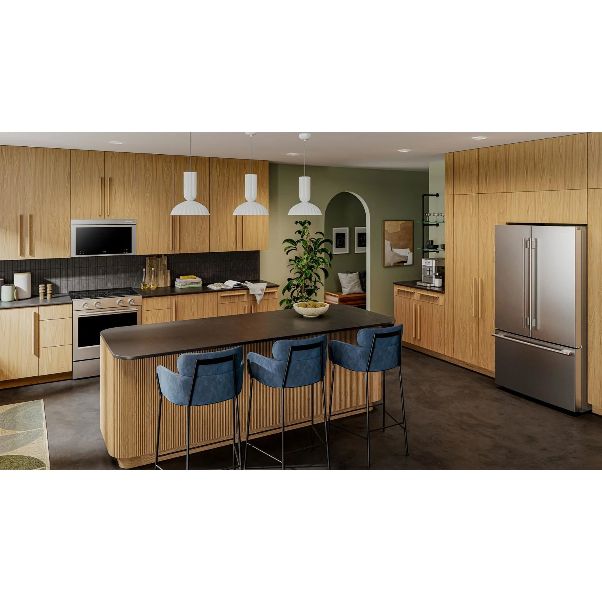 KitchenAid 31 cu. ft. French Door Refrigerator with Interior Water and Ice -PrintShield Stainless (KRFF336SPS) - Image 7