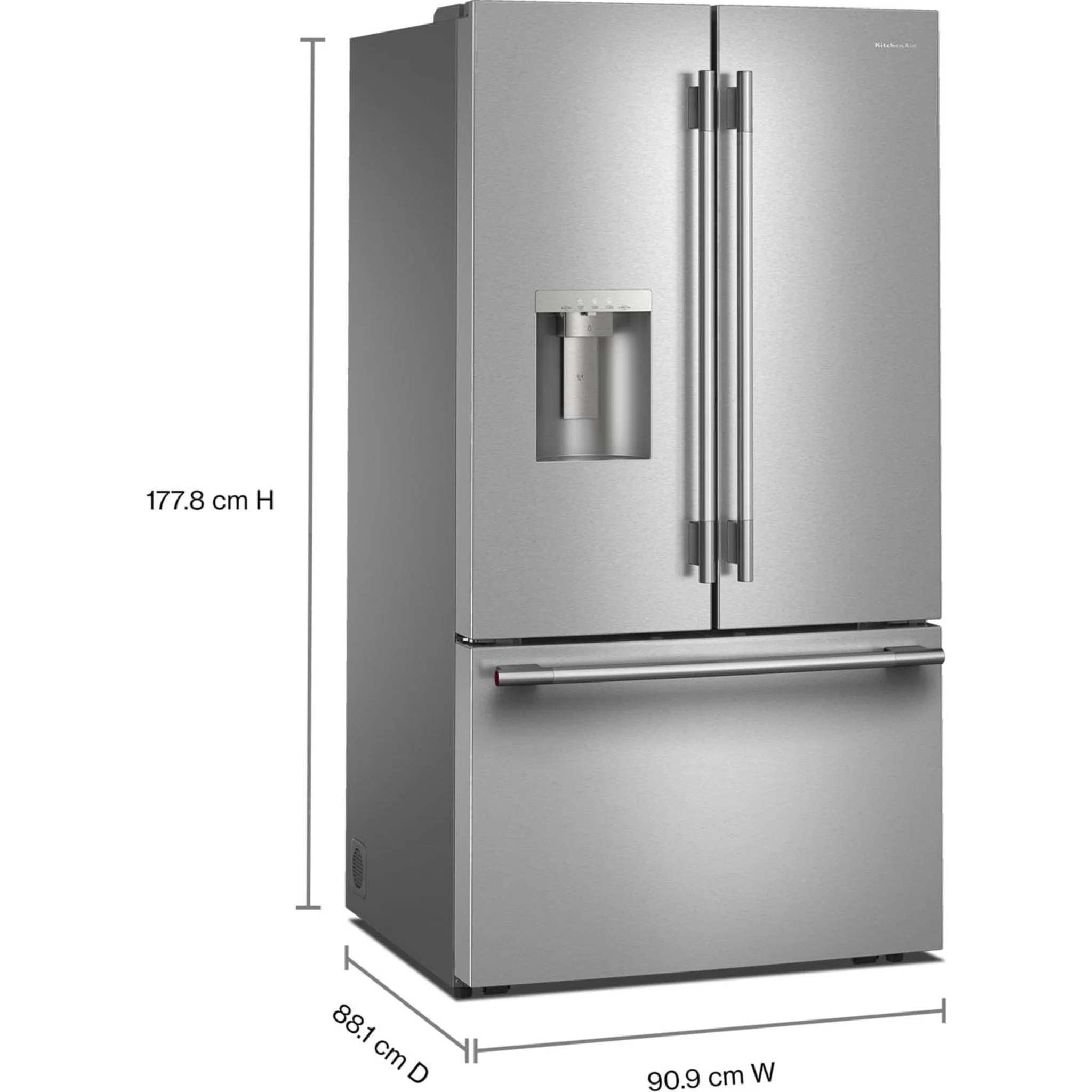 KitchenAid 30 cu. ft. French Door Refrigerator with Exterior Water and Ice -PrintShield Stainless (KRFF436SPS) - Image 20