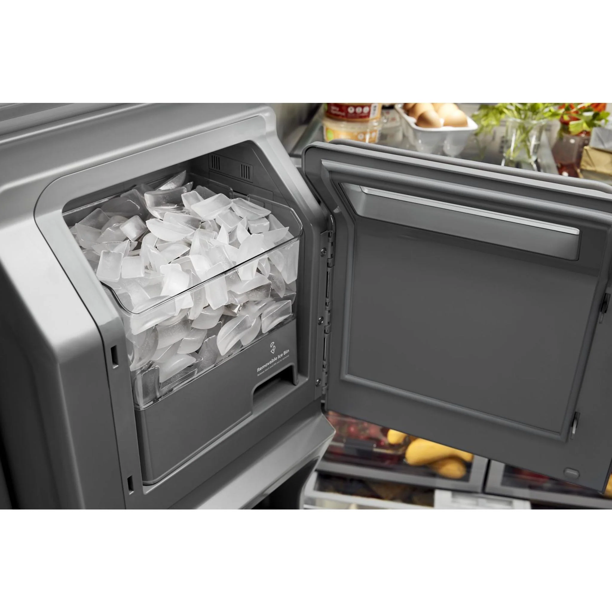 KitchenAid 26.8 cu.ft. Standard-Depth French Door Refrigerator with Exterior Ice and Water Dispenser - Black Stainless (KRFF577KBS) - Image 14