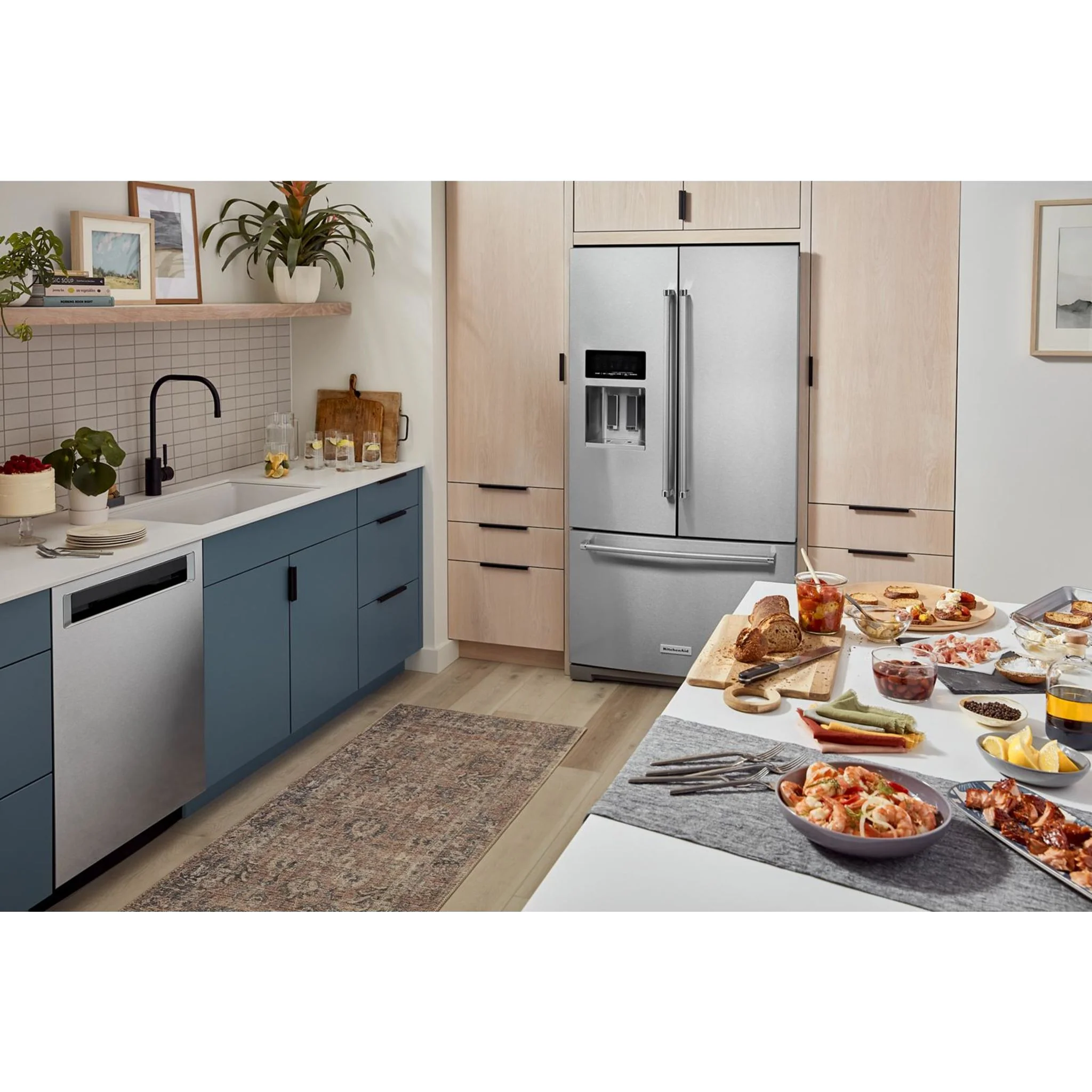 KitchenAid 26.8 cu.ft. Standard-Depth French Door Refrigerator with Exterior Ice and Water Dispenser - Stainless Steel with PrintShield™ Finish (KRFF577KPS) - Image 22