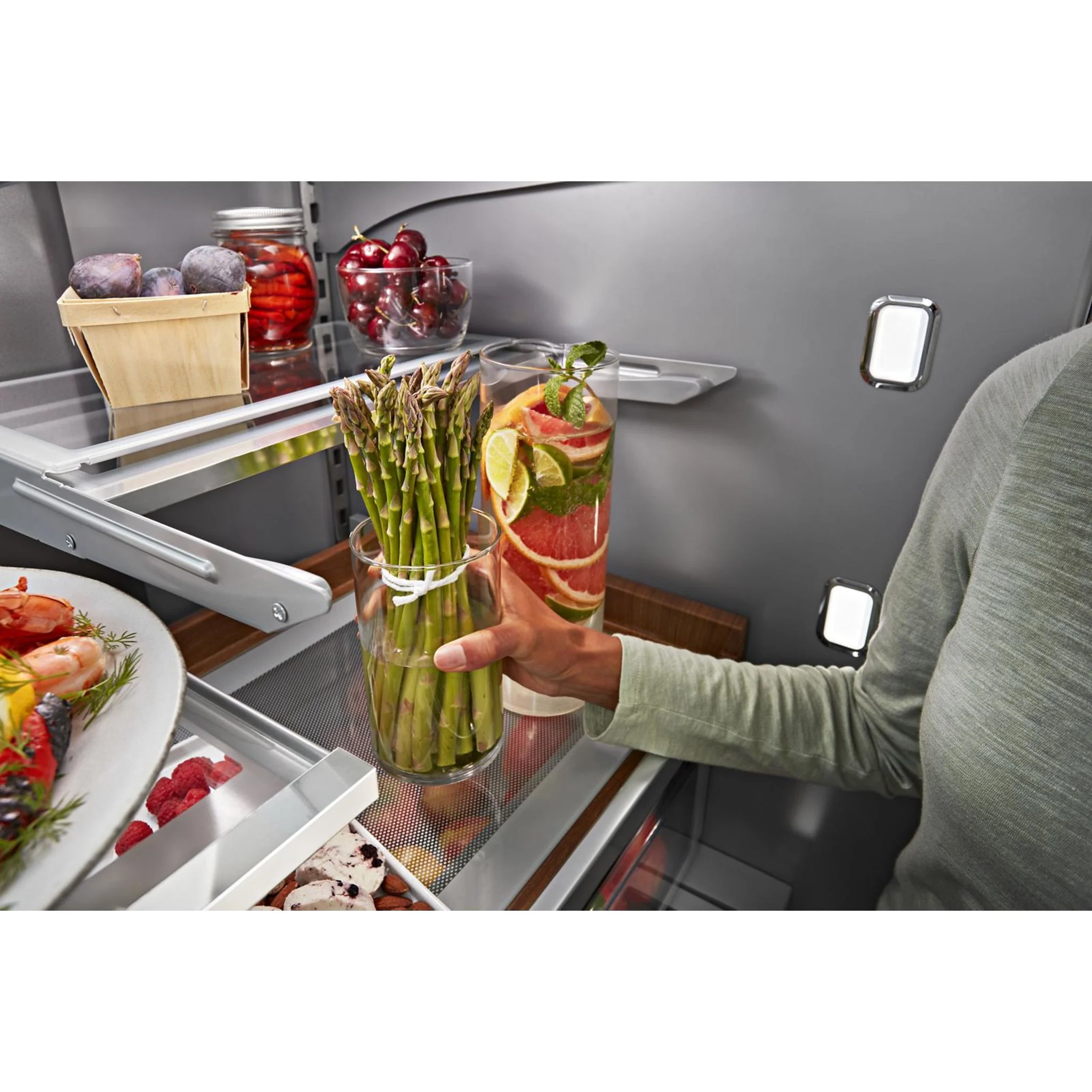 KitchenAid 26.8 cu.ft. Standard-Depth French Door Refrigerator with Exterior Ice and Water Dispenser - Stainless Steel with PrintShield™ Finish (KRFF577KPS) - Image 31