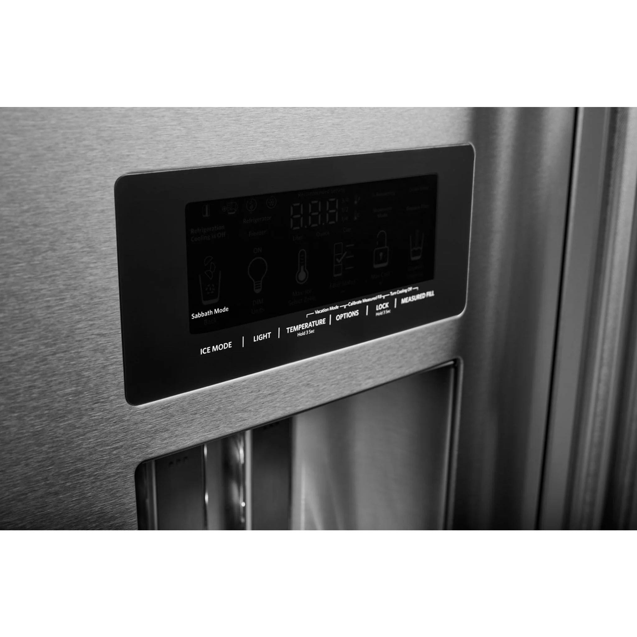 KitchenAid 26.8 cu.ft. Standard-Depth French Door Refrigerator with Exterior Ice and Water Dispenser - Stainless Steel with PrintShield™ Finish (KRFF577KPS) - Image 7