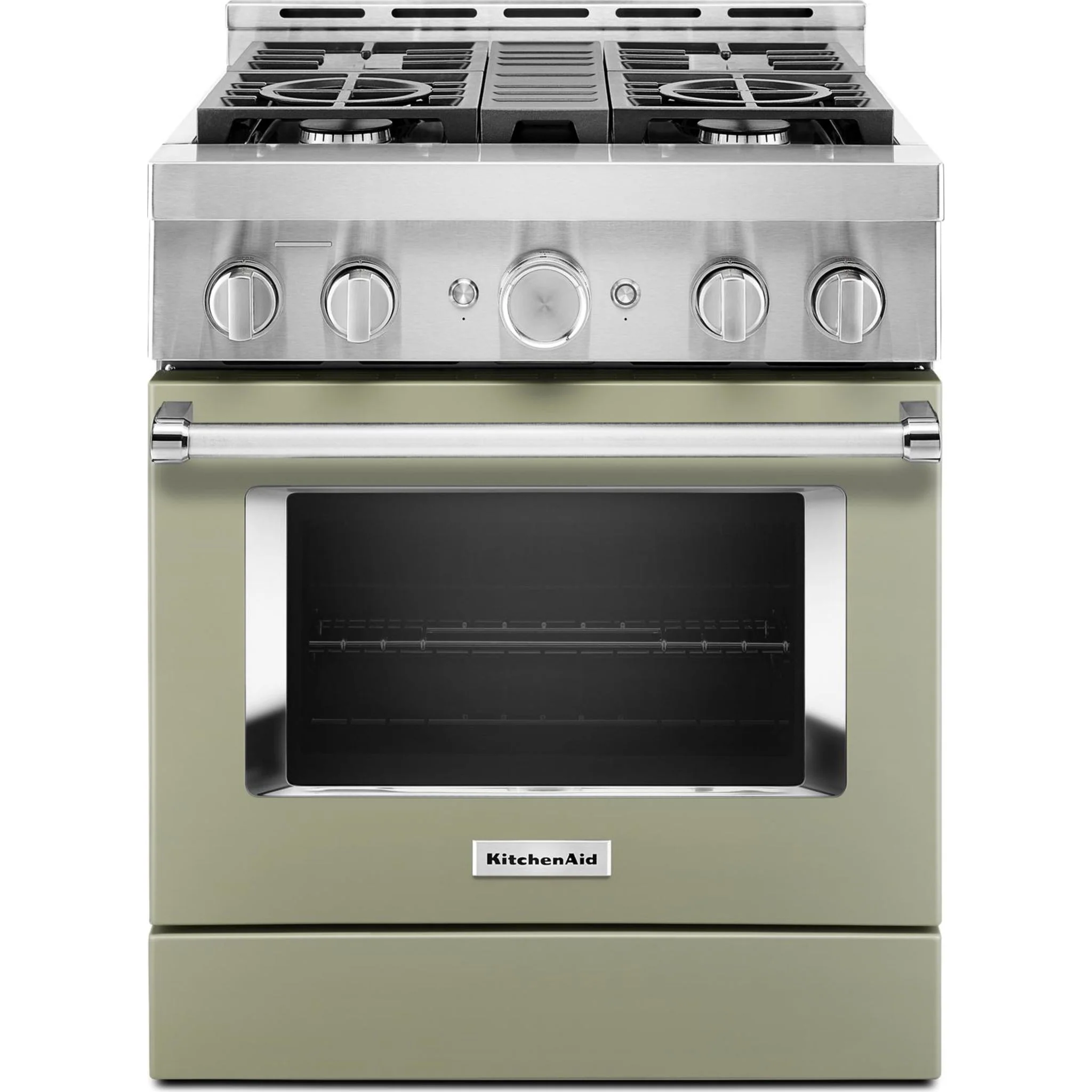 KitchenAid  30'' Smart Commercial-Style Gas Range with 4 Burners - Avocado Cream (KFGC500JAV) - Image 13
