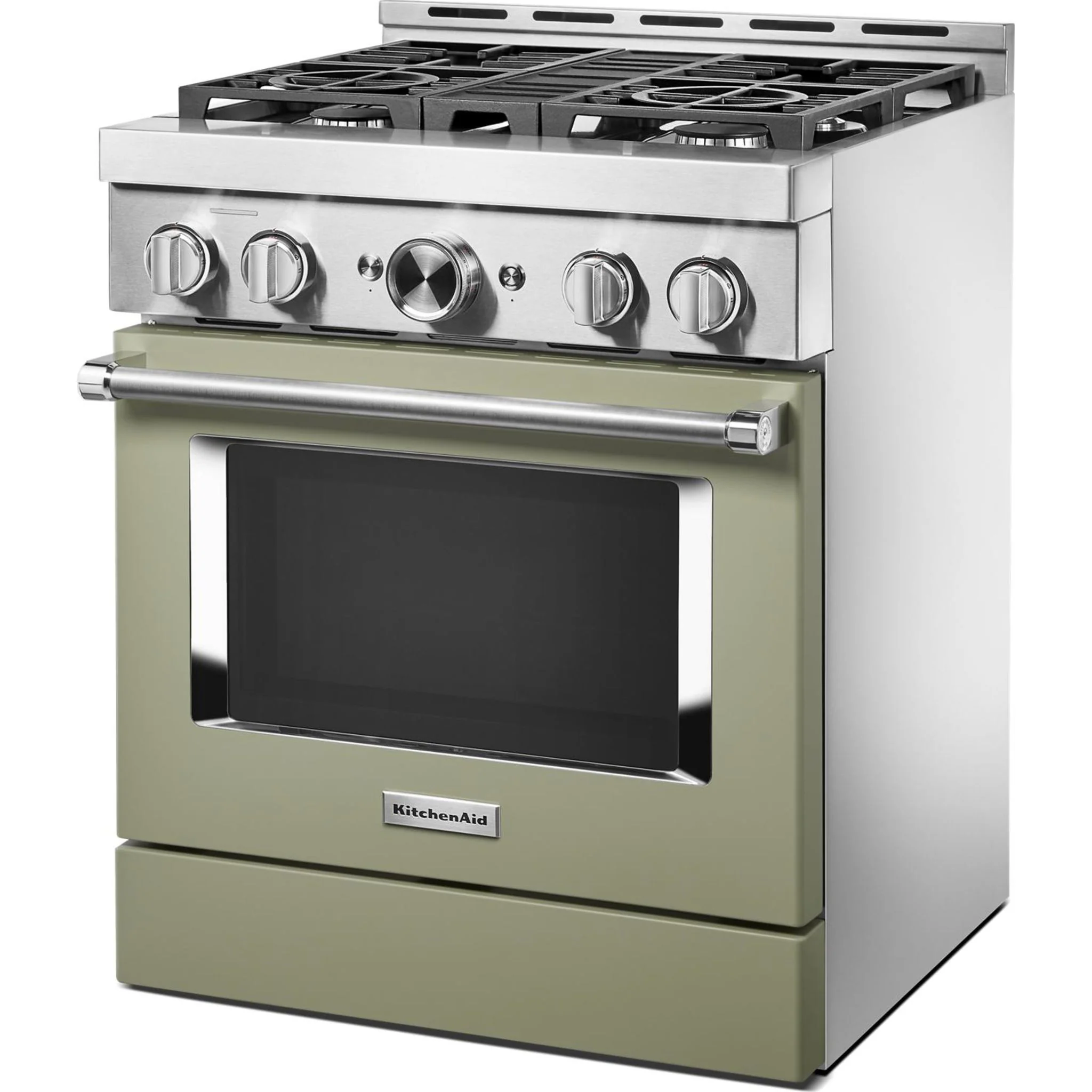 KitchenAid  30'' Smart Commercial-Style Gas Range with 4 Burners - Avocado Cream (KFGC500JAV) - Image 14