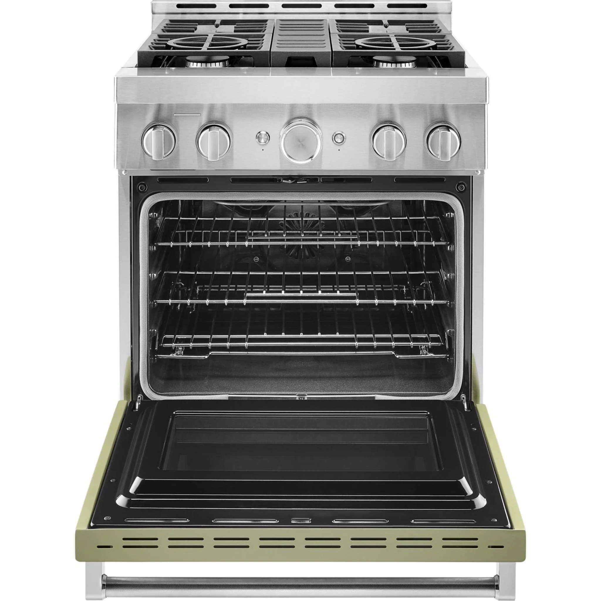 KitchenAid  30'' Smart Commercial-Style Gas Range with 4 Burners - Avocado Cream (KFGC500JAV) - Image 17