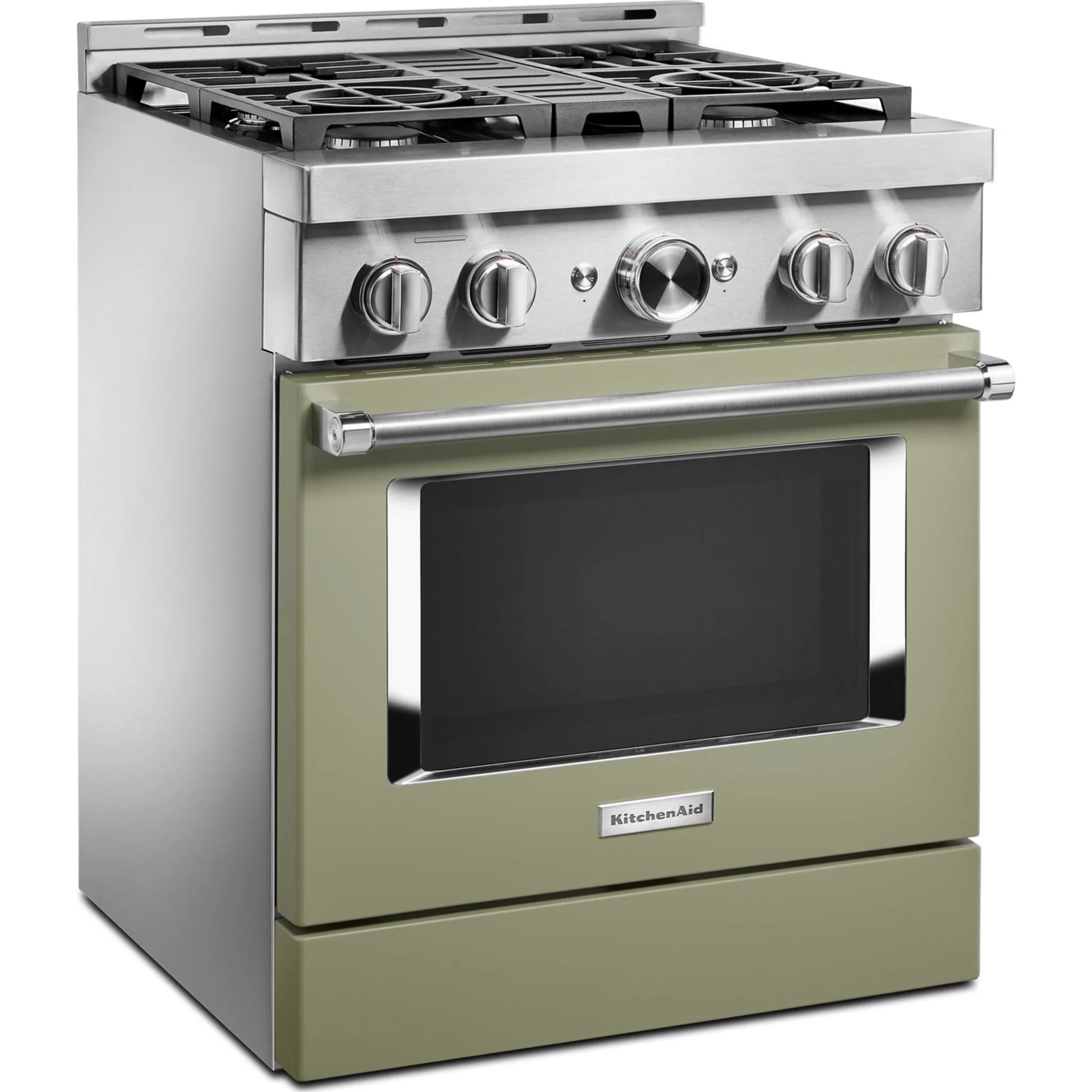 KitchenAid  30'' Smart Commercial-Style Gas Range with 4 Burners - Avocado Cream (KFGC500JAV) - Image 20