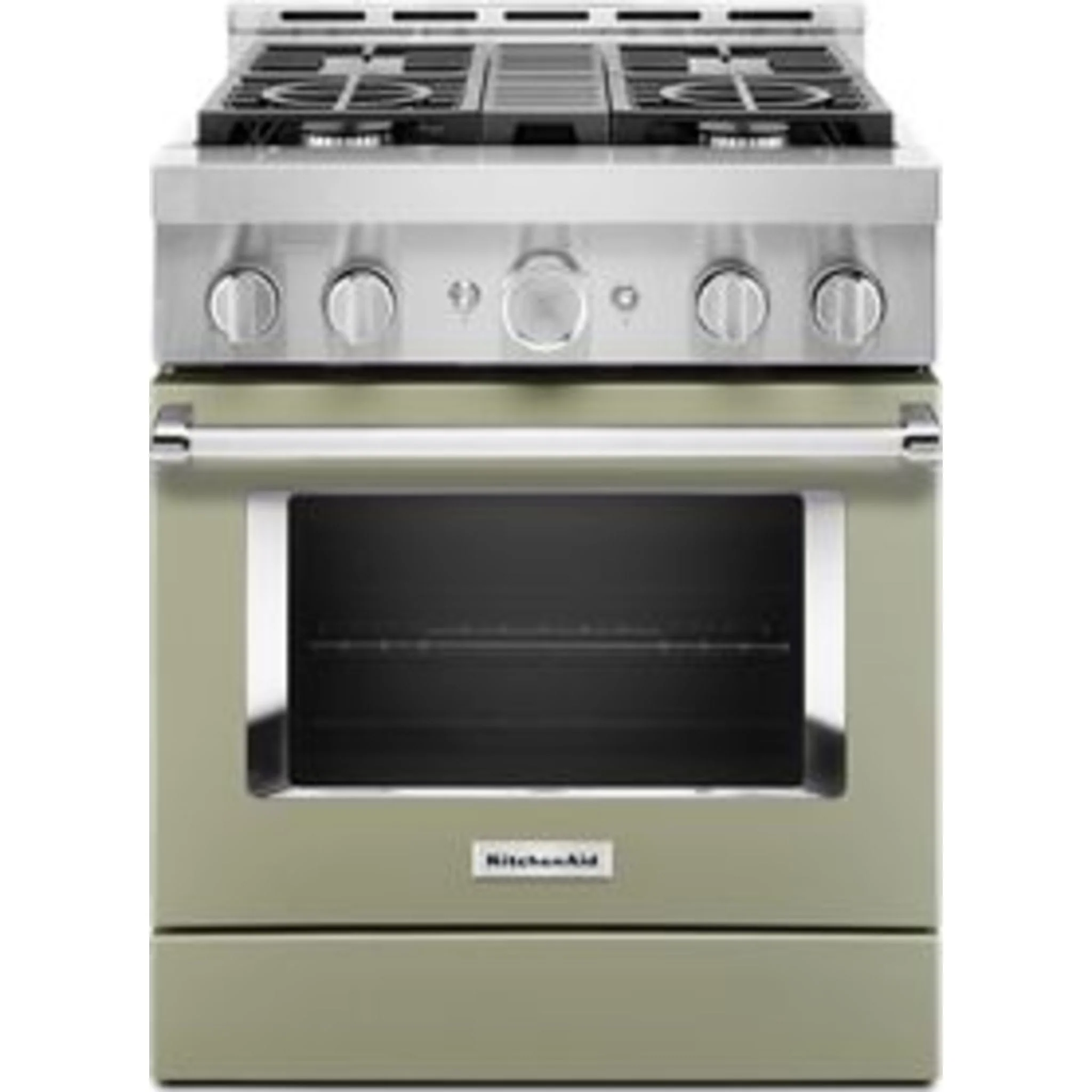 KitchenAid  30'' Smart Commercial-Style Gas Range with 4 Burners - Avocado Cream (KFGC500JAV) - Image 34