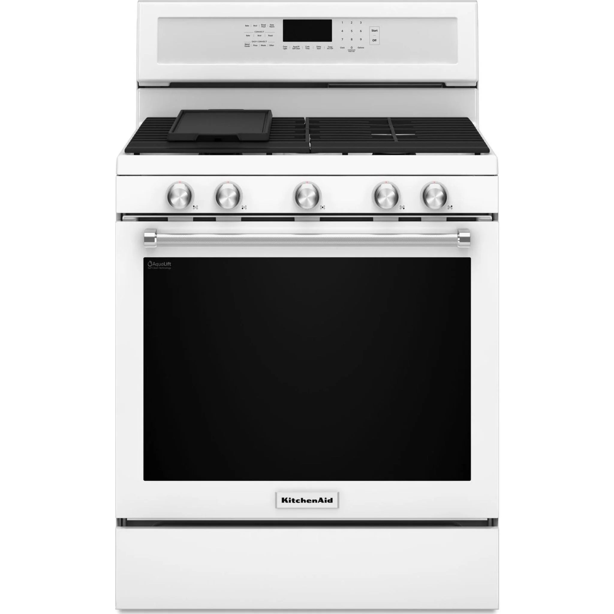 KitchenAid 30" 5-Burner Gas Convection Range - White (KFGG500EWH) - Image 13
