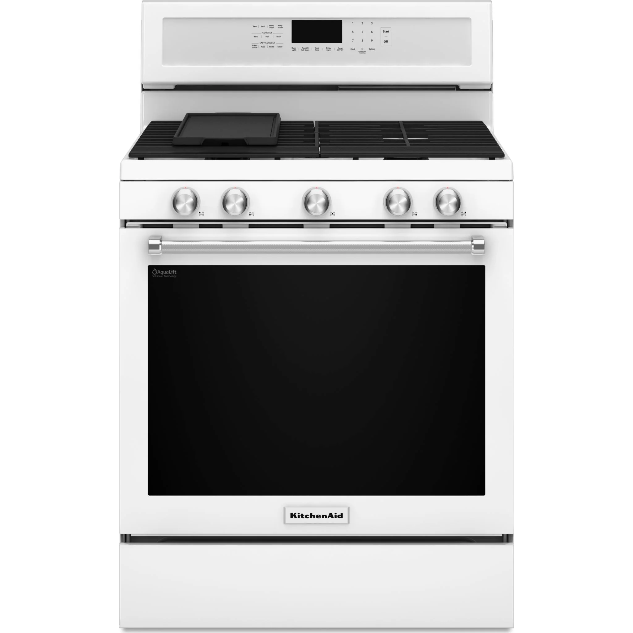 KitchenAid 30" 5-Burner Gas Convection Range - White (KFGG500EWH) - Image 18
