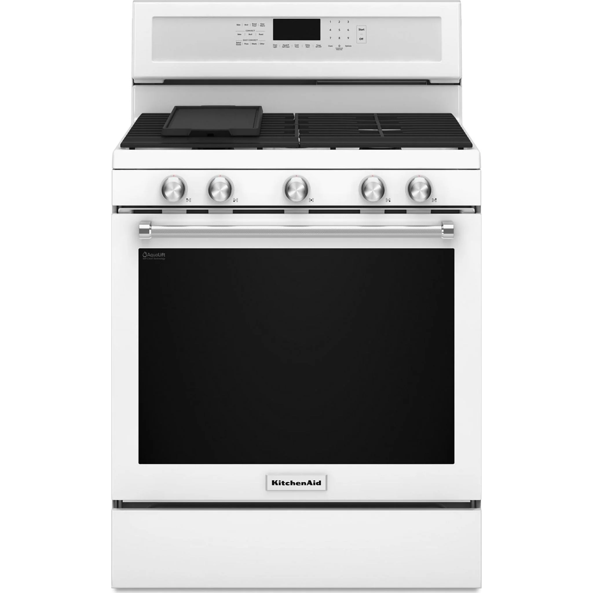 KitchenAid 30" 5-Burner Gas Convection Range - White (KFGG500EWH) - Image 22
