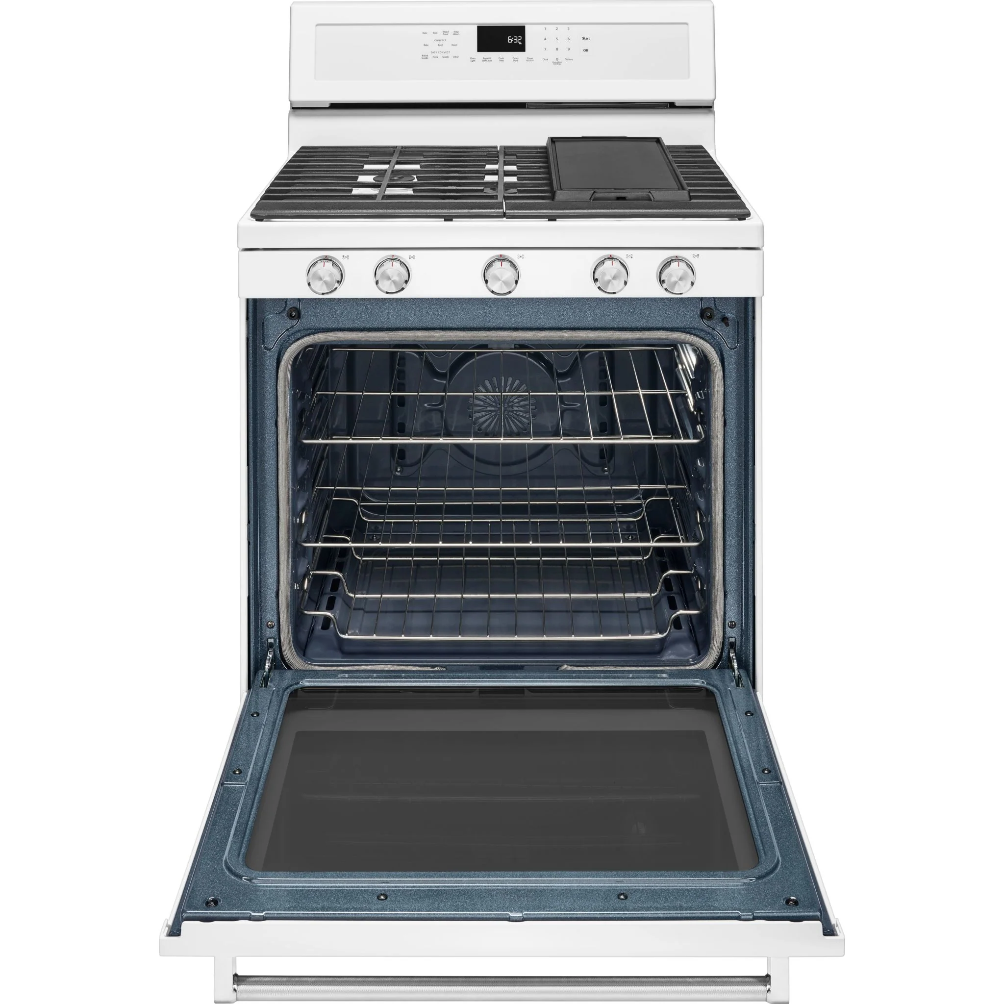 KitchenAid 30" 5-Burner Gas Convection Range - White (KFGG500EWH) - Image 7