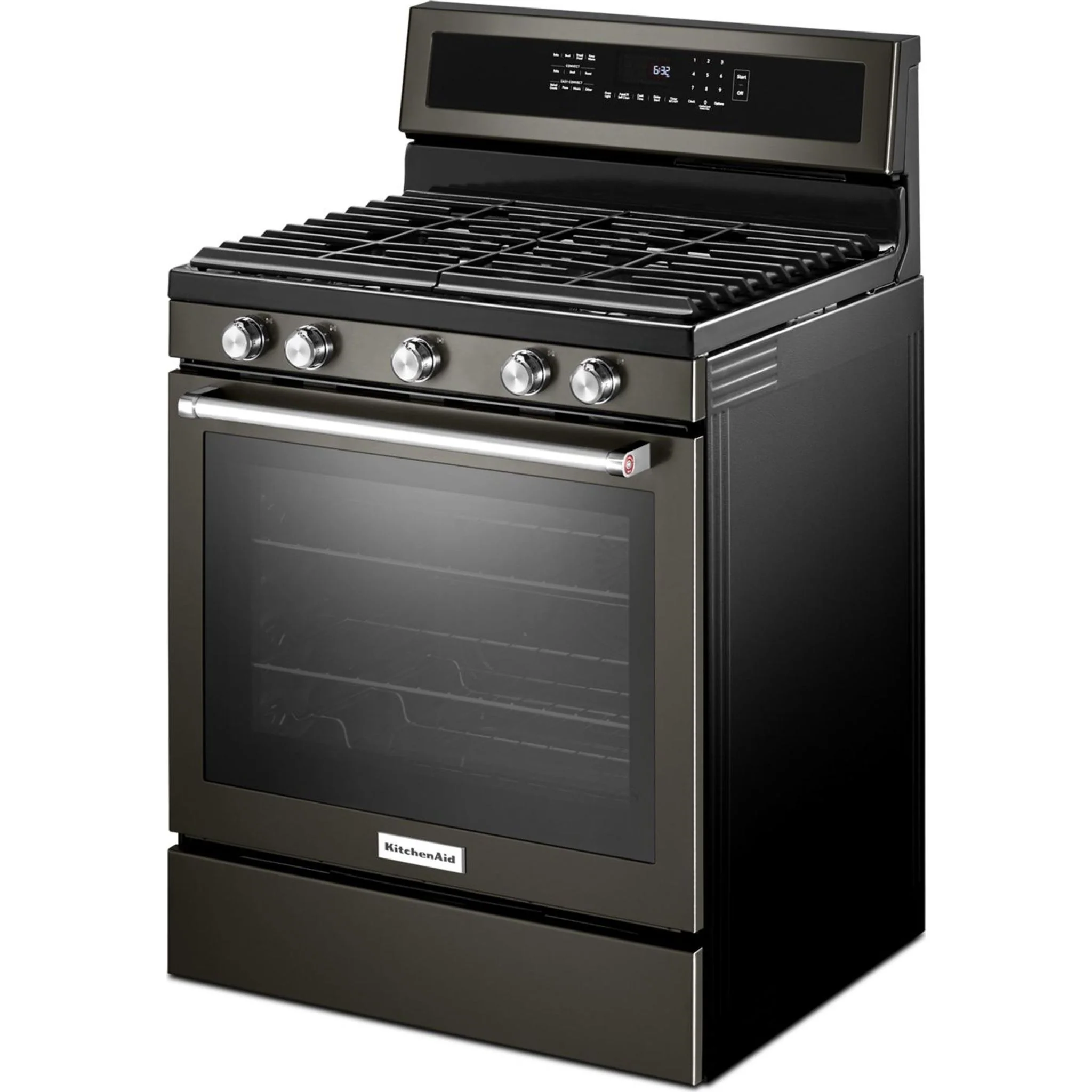 KitchenAid 30" 5-Burner Gas Convection Range - Black Stainless (KFGG500EBS) - Image 13