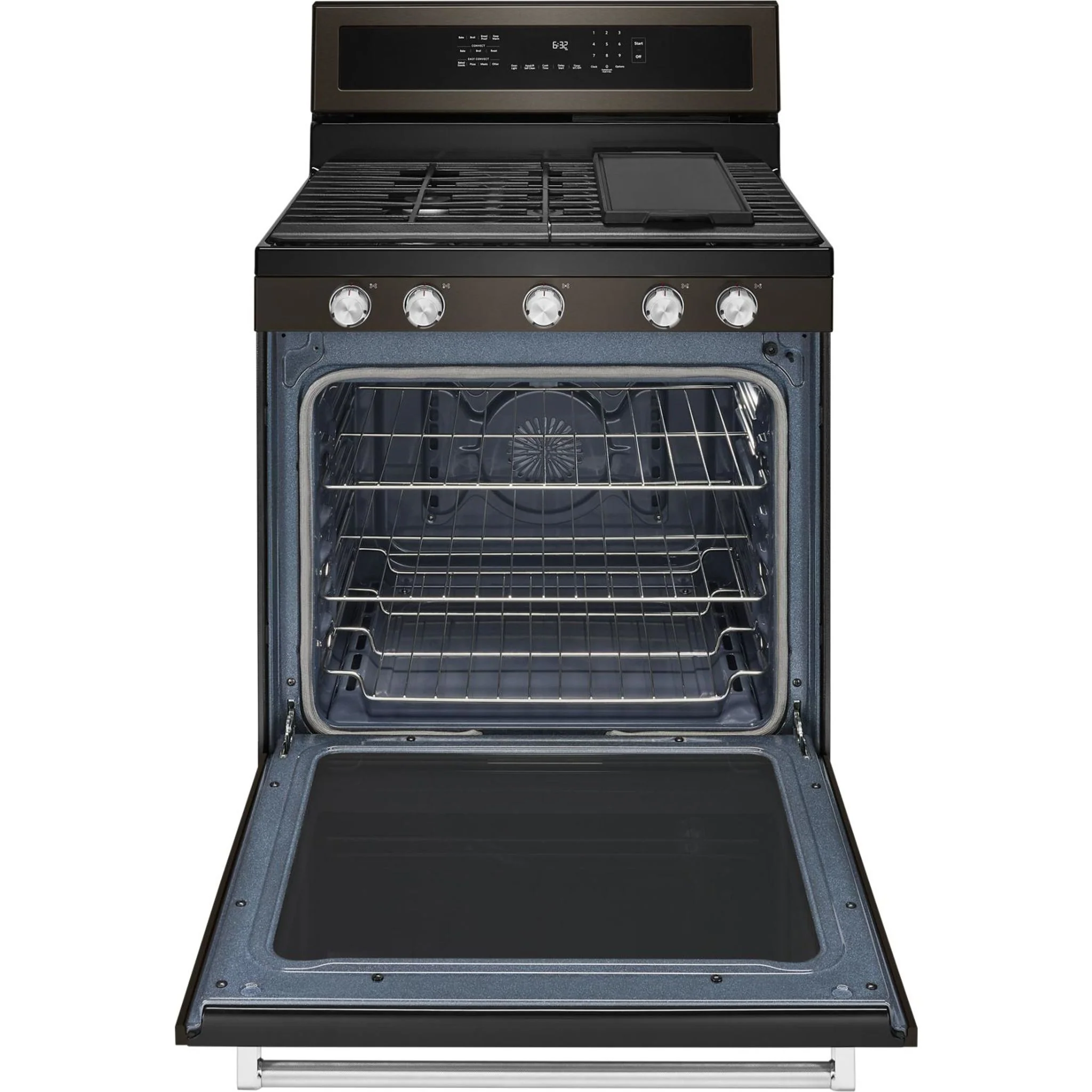 KitchenAid 30" 5-Burner Gas Convection Range - Black Stainless (KFGG500EBS) - Image 22
