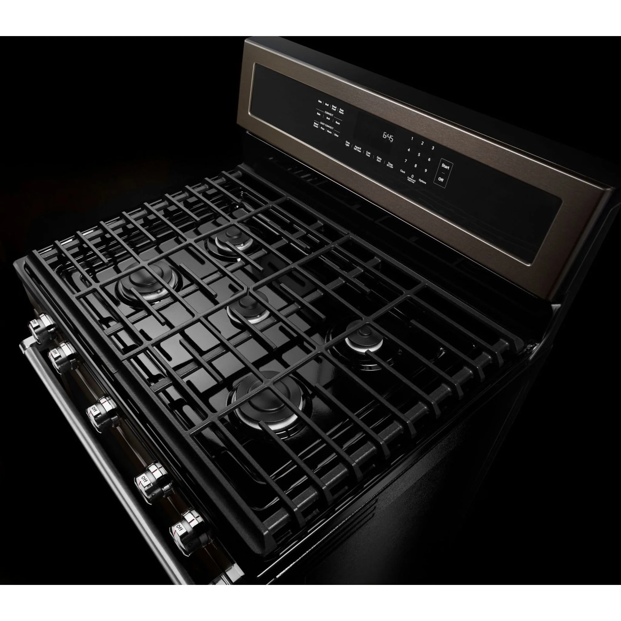 KitchenAid 30" 5-Burner Gas Convection Range - Black Stainless (KFGG500EBS) - Image 23