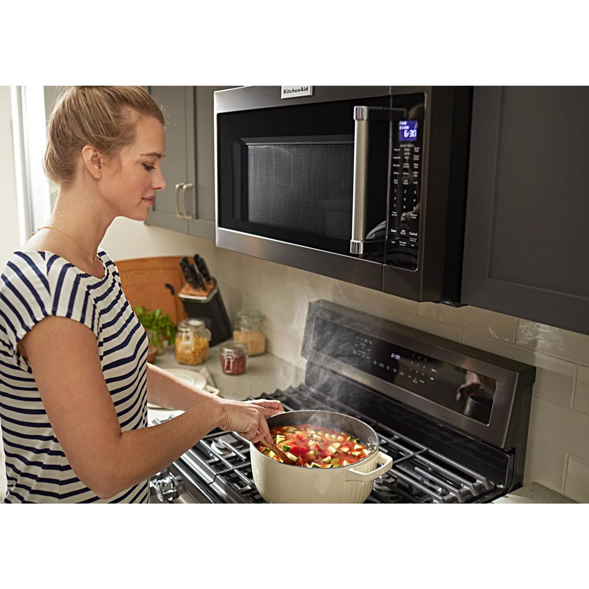 KitchenAid 30" 5-Burner Gas Convection Range - Black Stainless (KFGG500EBS) - Image 28