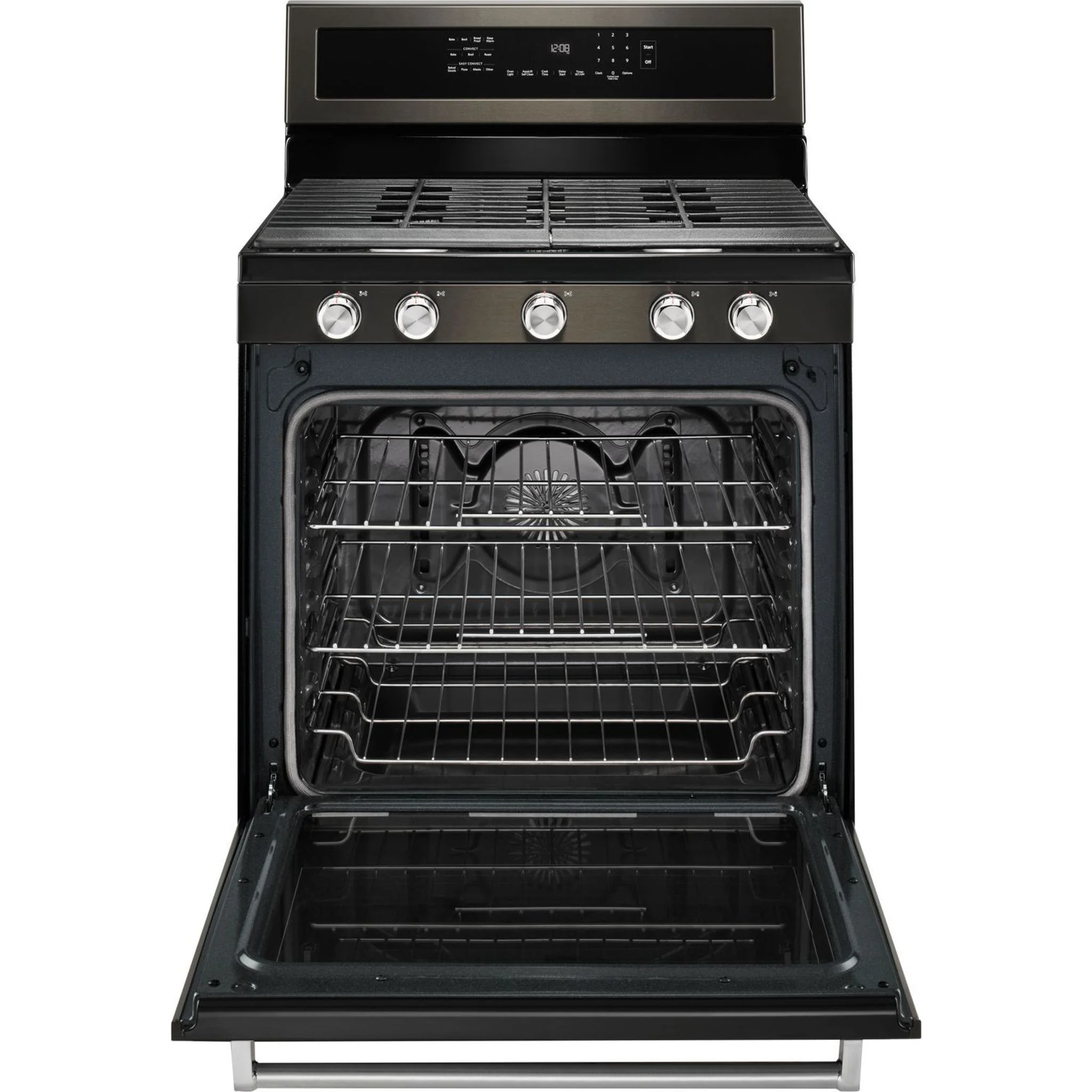 KitchenAid 30" 5-Burner Gas Convection Range - Black Stainless (KFGG500EBS) - Image 29
