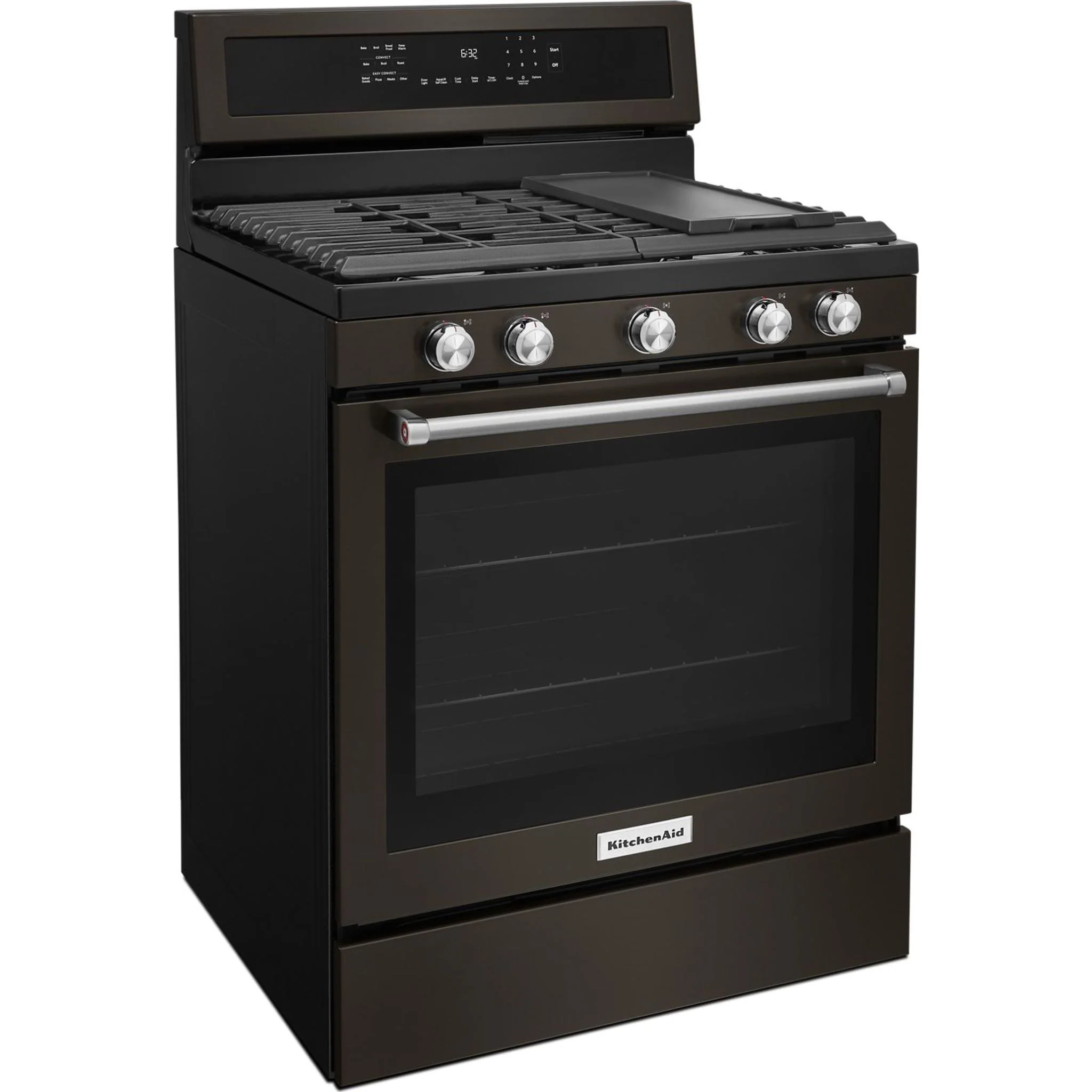KitchenAid 30" 5-Burner Gas Convection Range - Black Stainless (KFGG500EBS) - Image 35