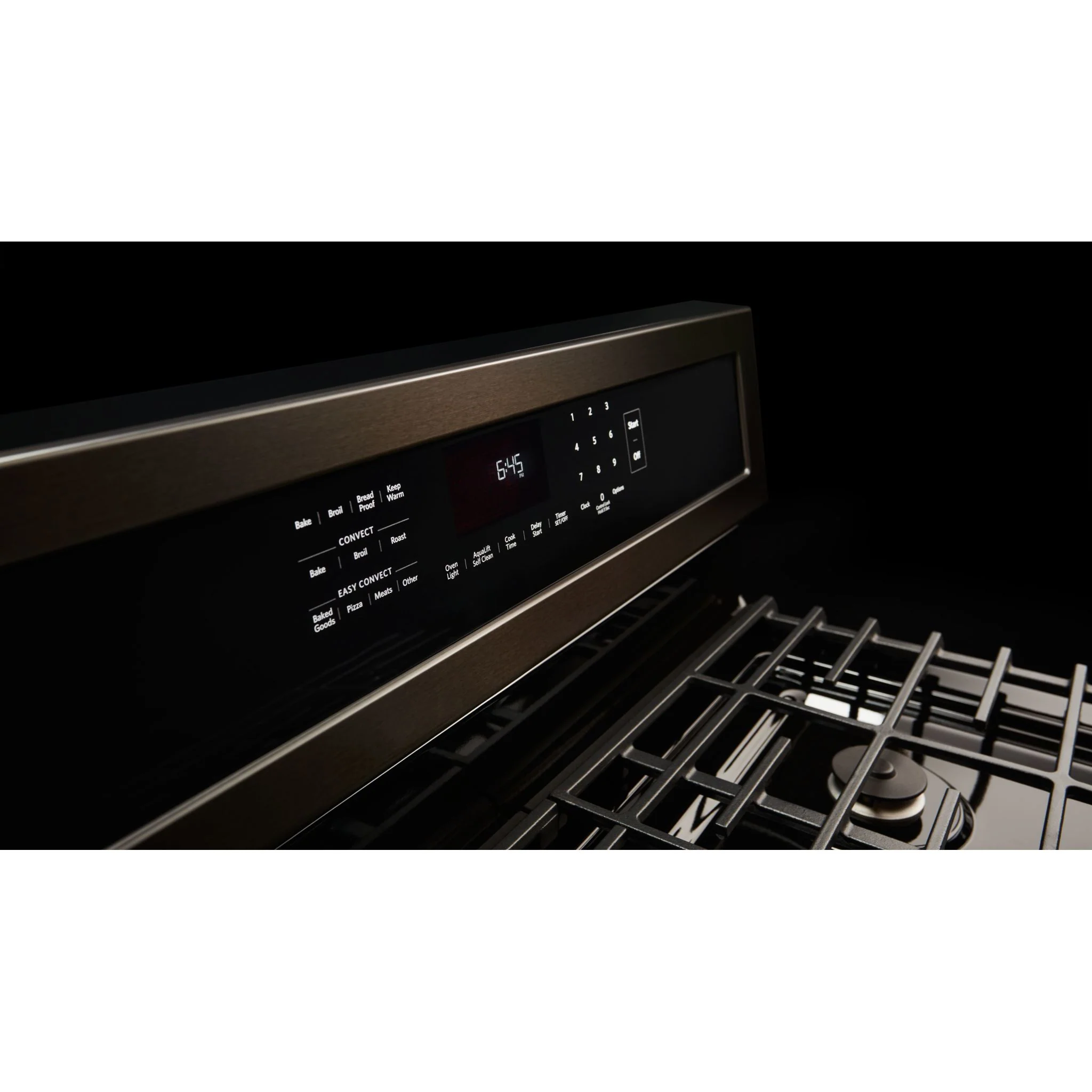 KitchenAid 30" 5-Burner Gas Convection Range - Black Stainless (KFGG500EBS) - Image 4