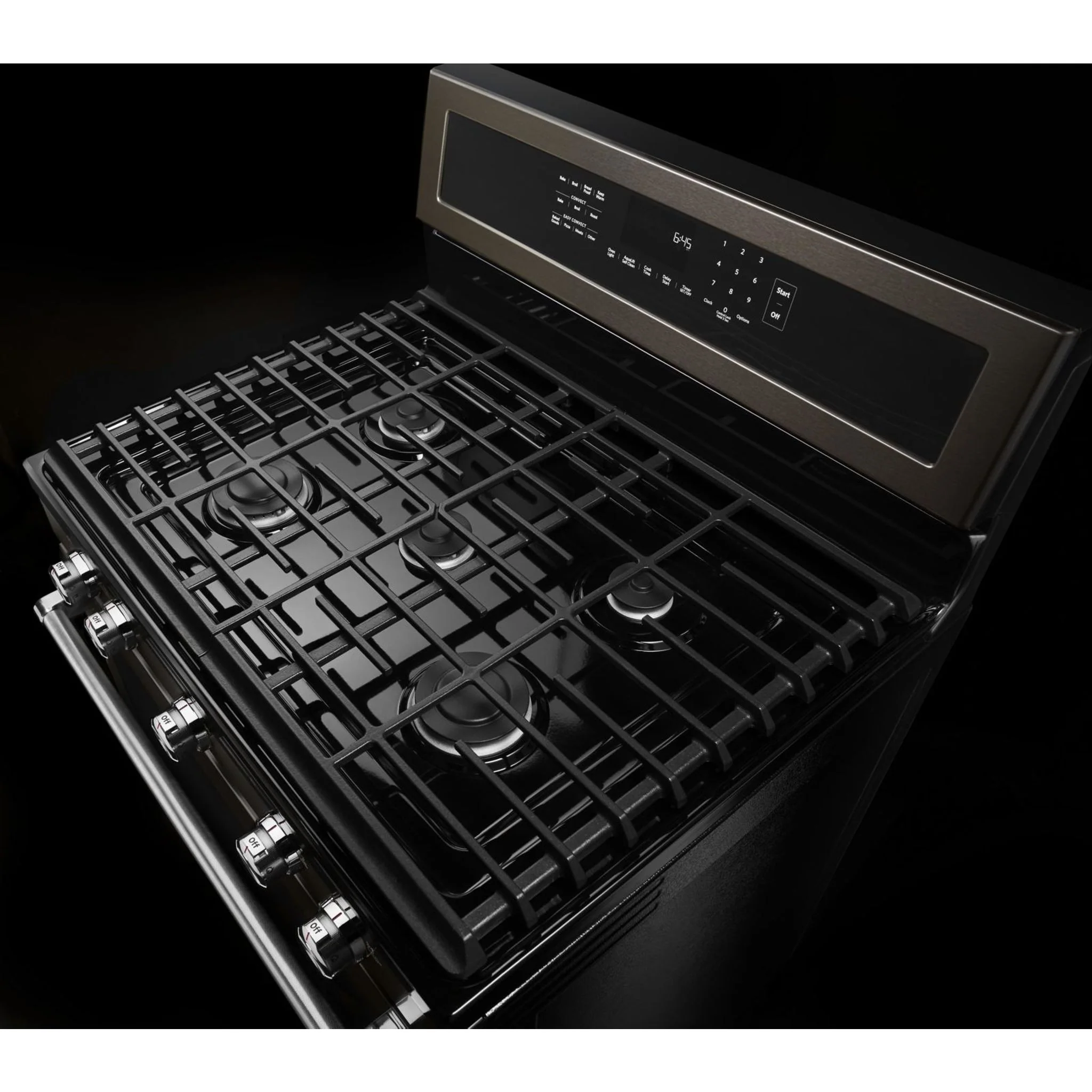 KitchenAid 30" 5-Burner Gas Convection Range - Black Stainless (KFGG500EBS) - Image 52