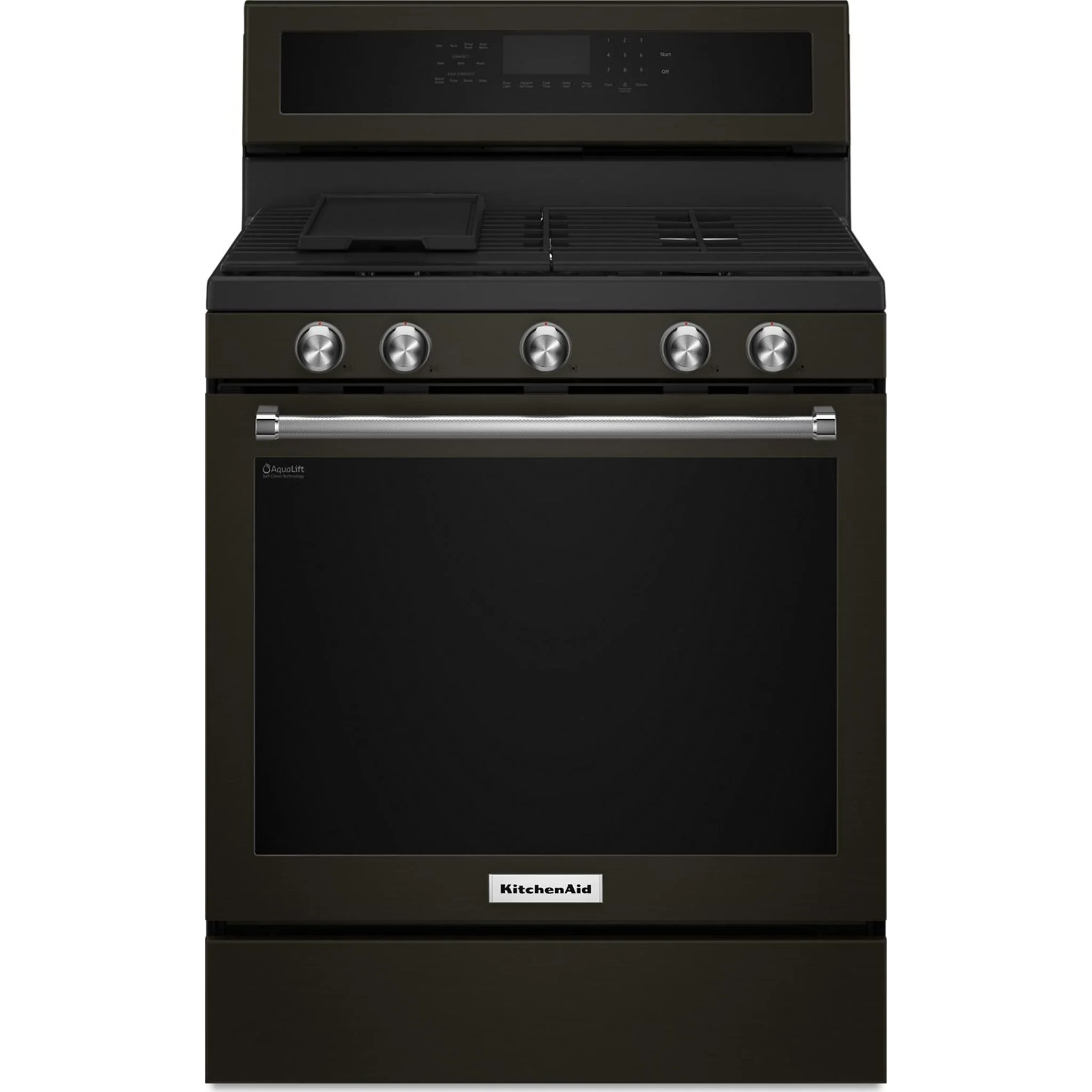 KitchenAid 30" 5-Burner Gas Convection Range - Black Stainless (KFGG500EBS) - Image 8