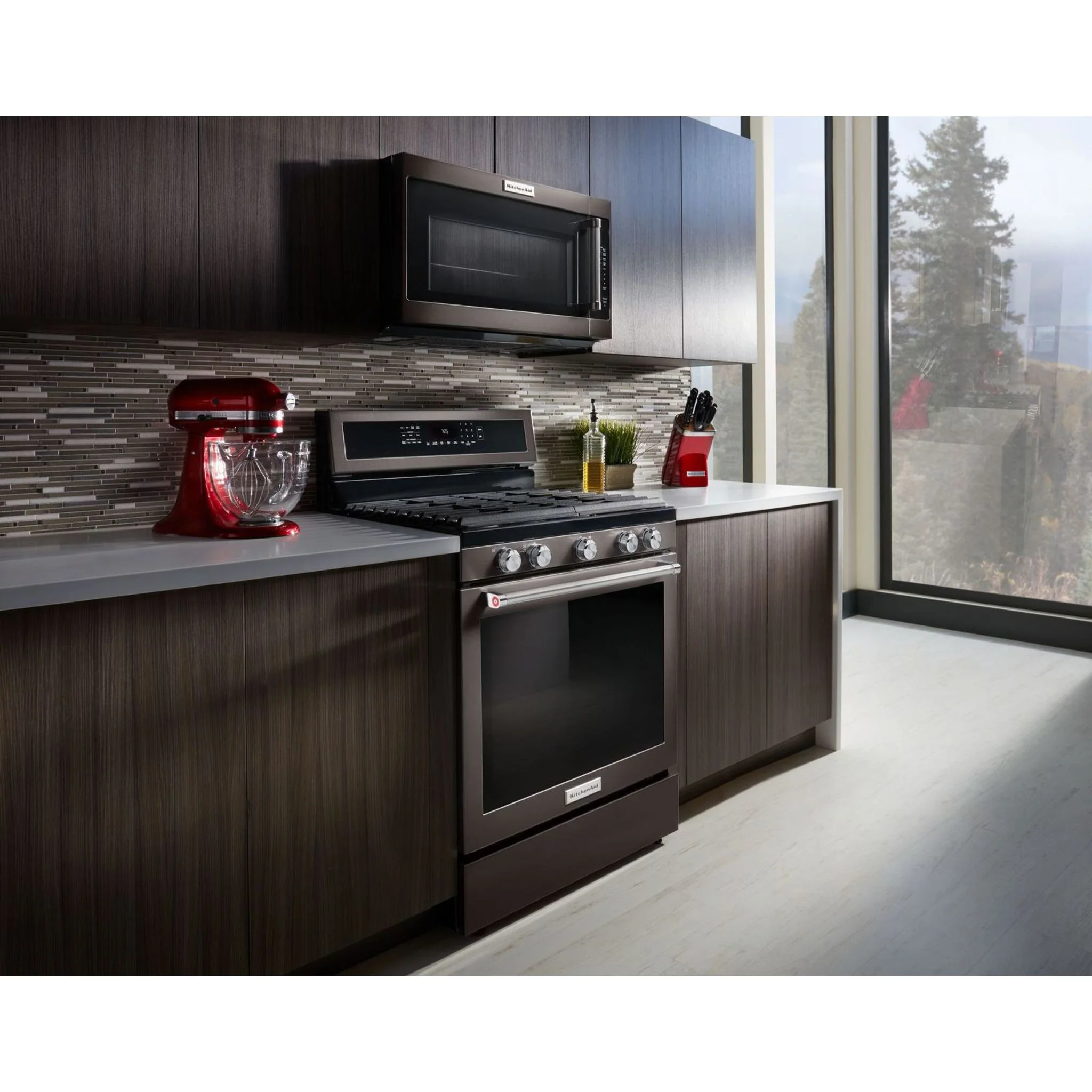 KitchenAid 30" 5-Burner Gas Convection Range - Black Stainless (KFGG500EBS) - Image 9