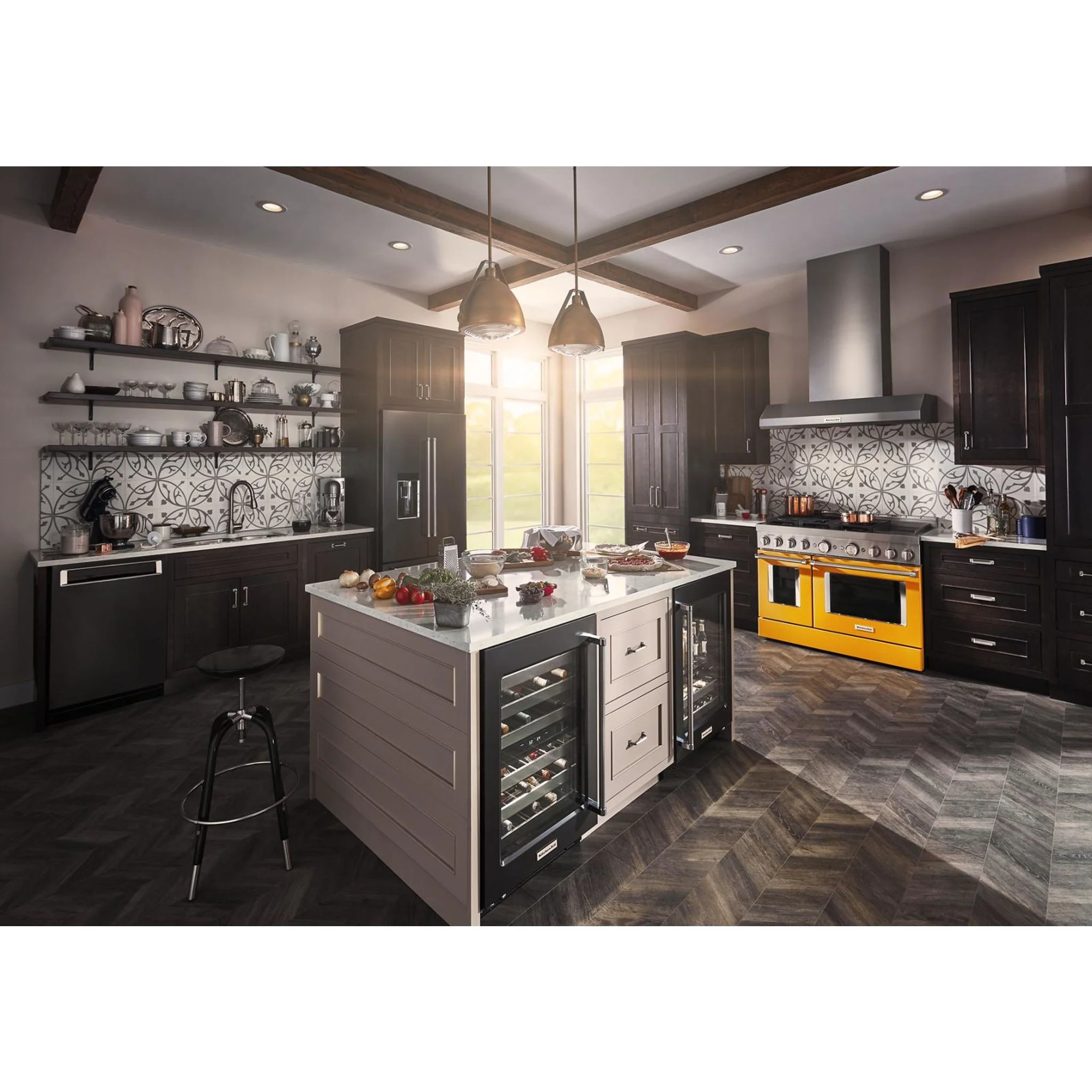 KitchenAid  48'' Smart Commercial-Style Gas Range with Griddle - Yellow Pepper (KFGC558JYP) - Image 51