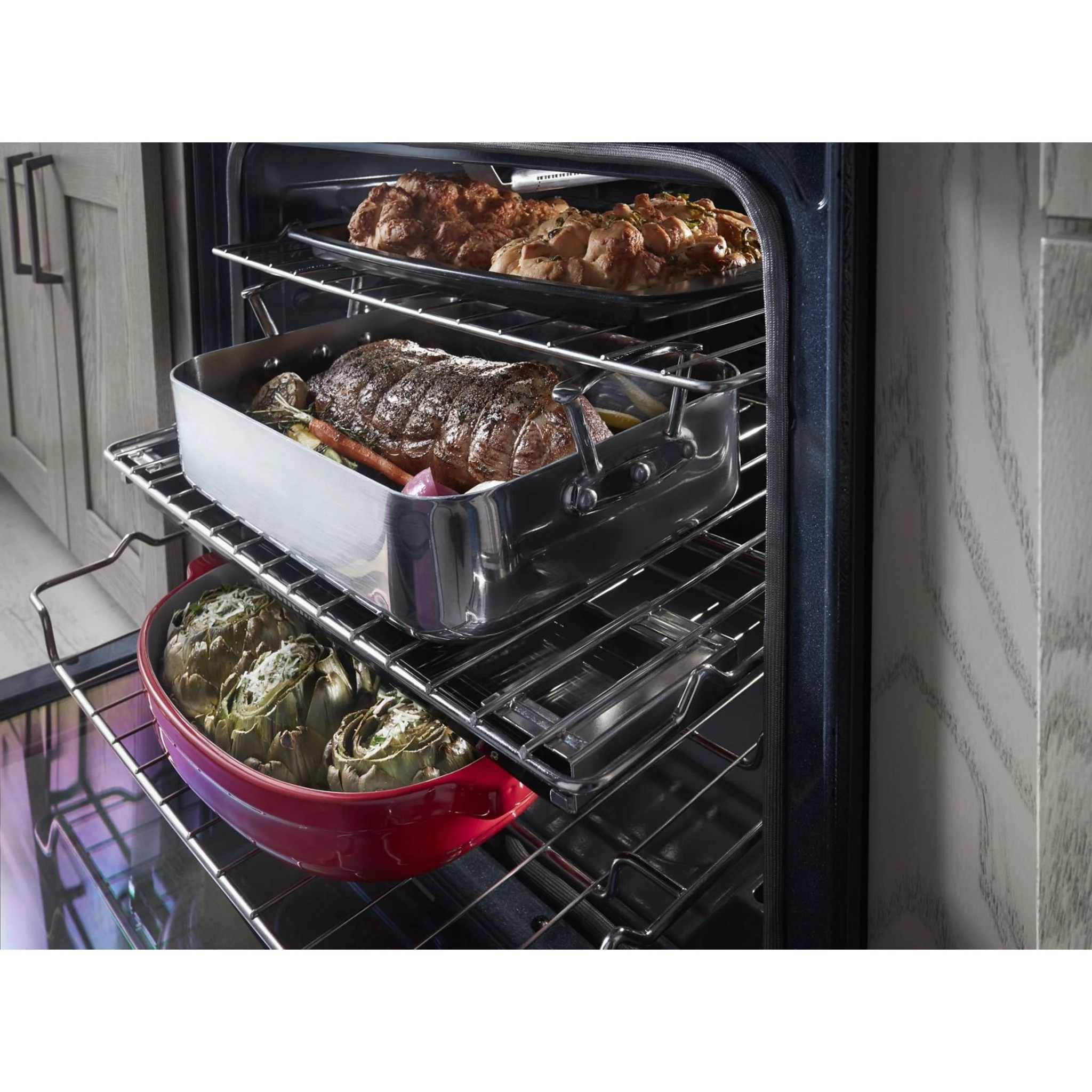 KitchenAid 30" 5-Burner Gas Convection Front Control Range - Stainless Steel (KSGG700ESS) - Image 17