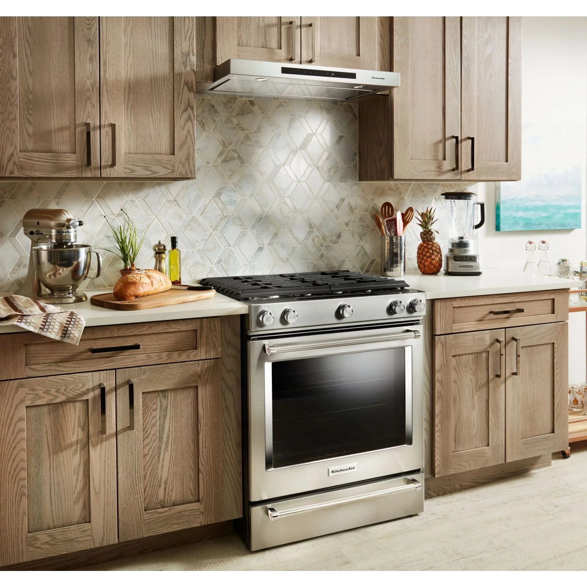 KitchenAid 30" 5-Burner Gas Convection Front Control Range - Stainless Steel (KSGG700ESS) - Image 9