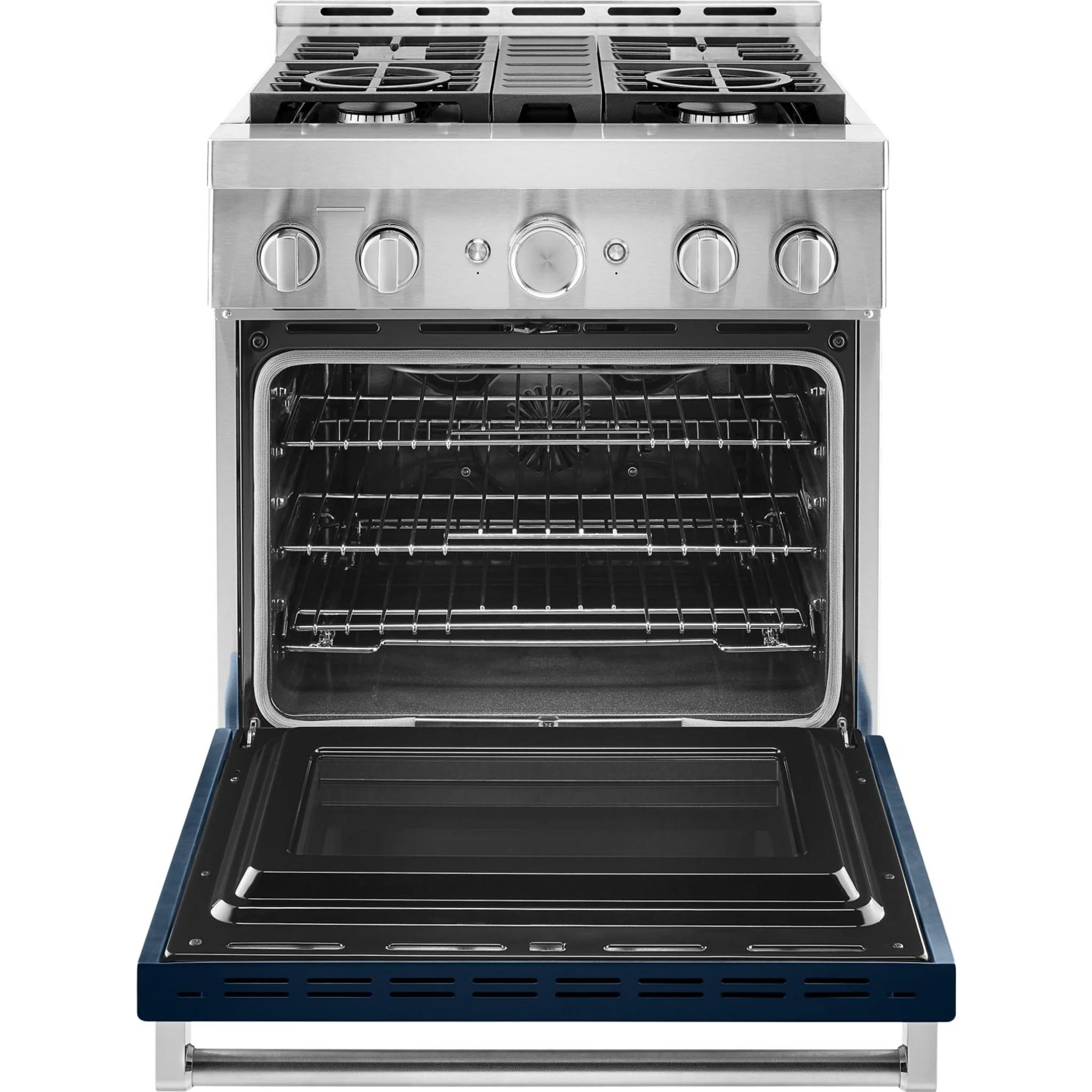KitchenAid  30'' Smart Commercial-Style Gas Range with 4 Burners - Ink Blue (KFGC500JIB) - Image 11