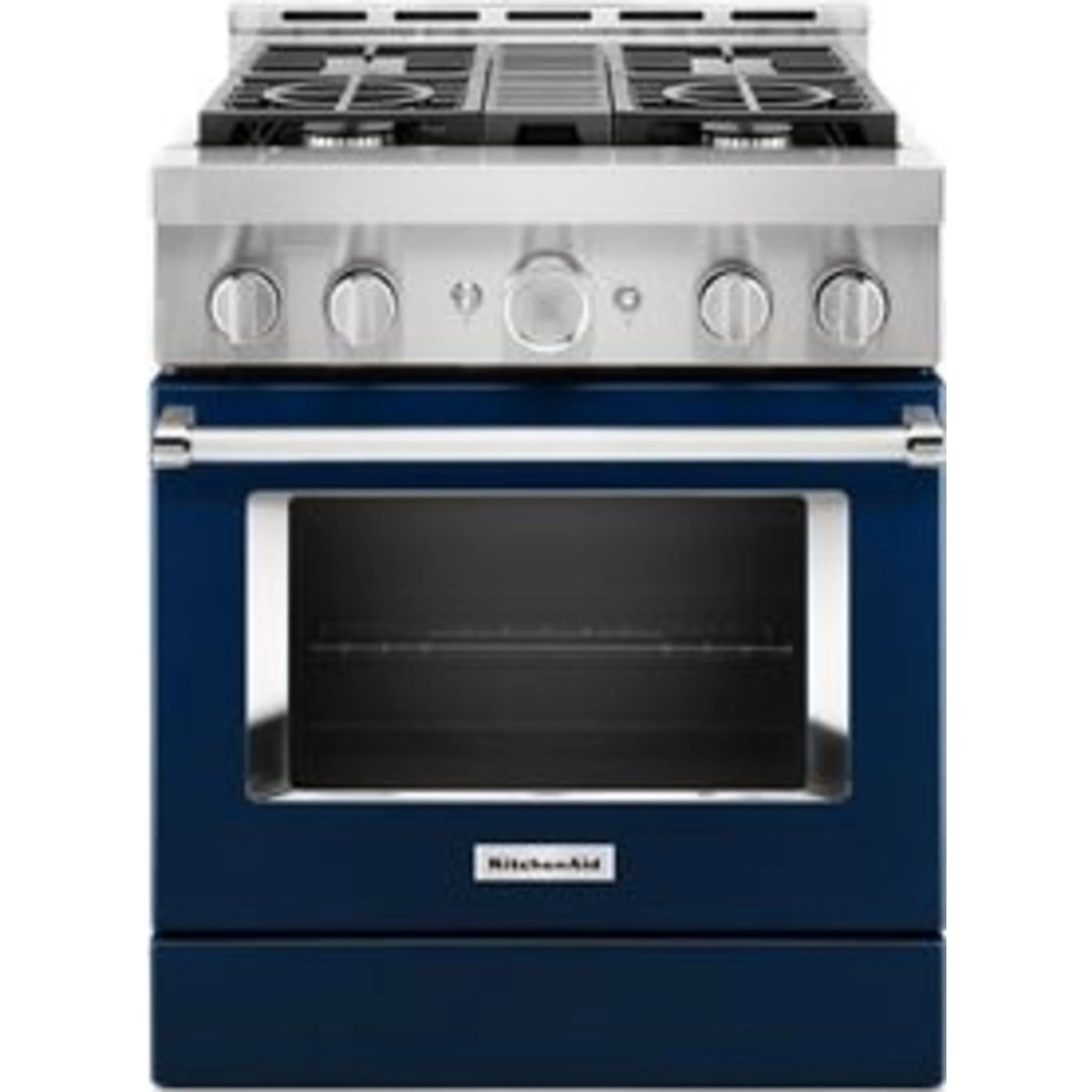 KitchenAid  30'' Smart Commercial-Style Gas Range with 4 Burners - Ink Blue (KFGC500JIB) - Image 20