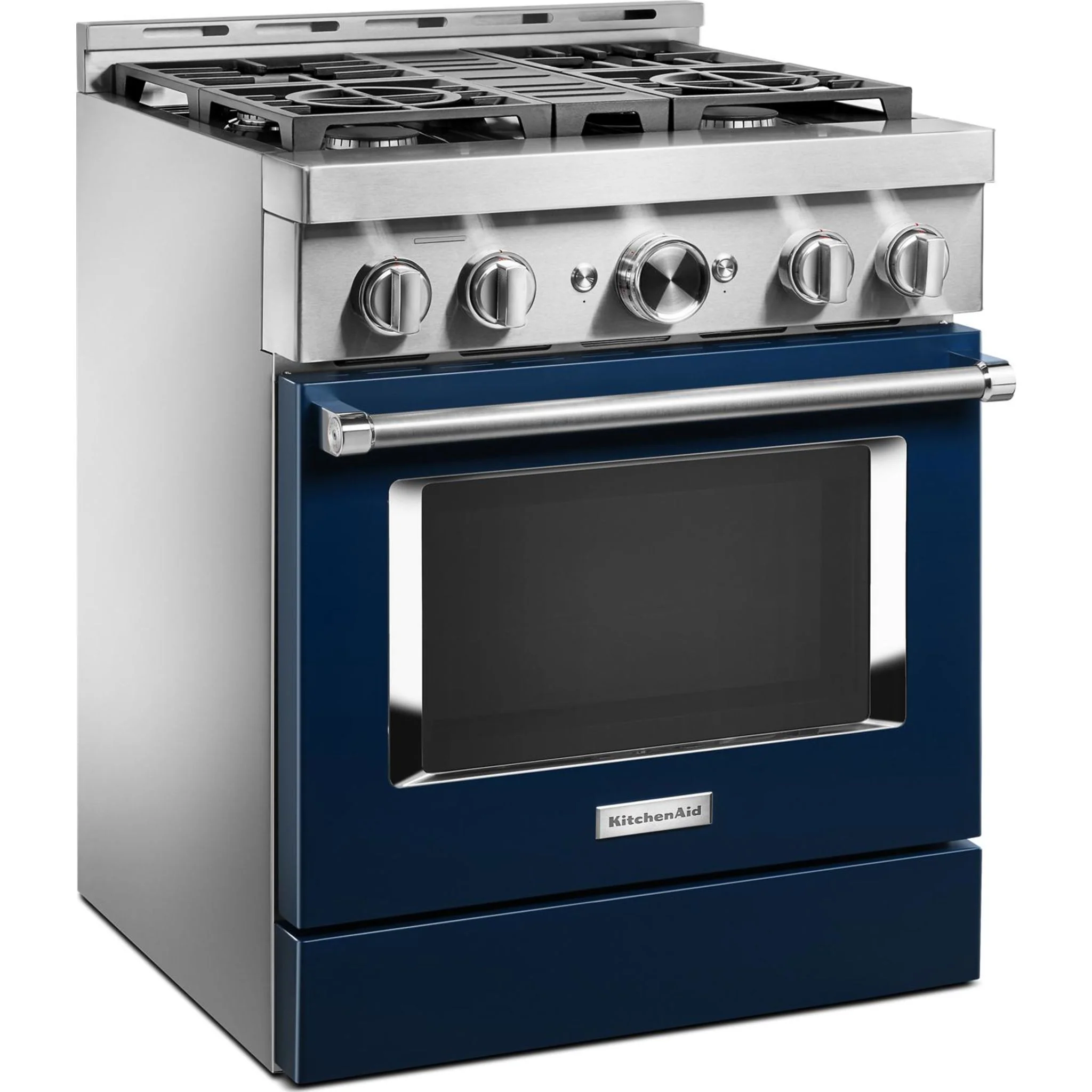 KitchenAid  30'' Smart Commercial-Style Gas Range with 4 Burners - Ink Blue (KFGC500JIB) - Image 29