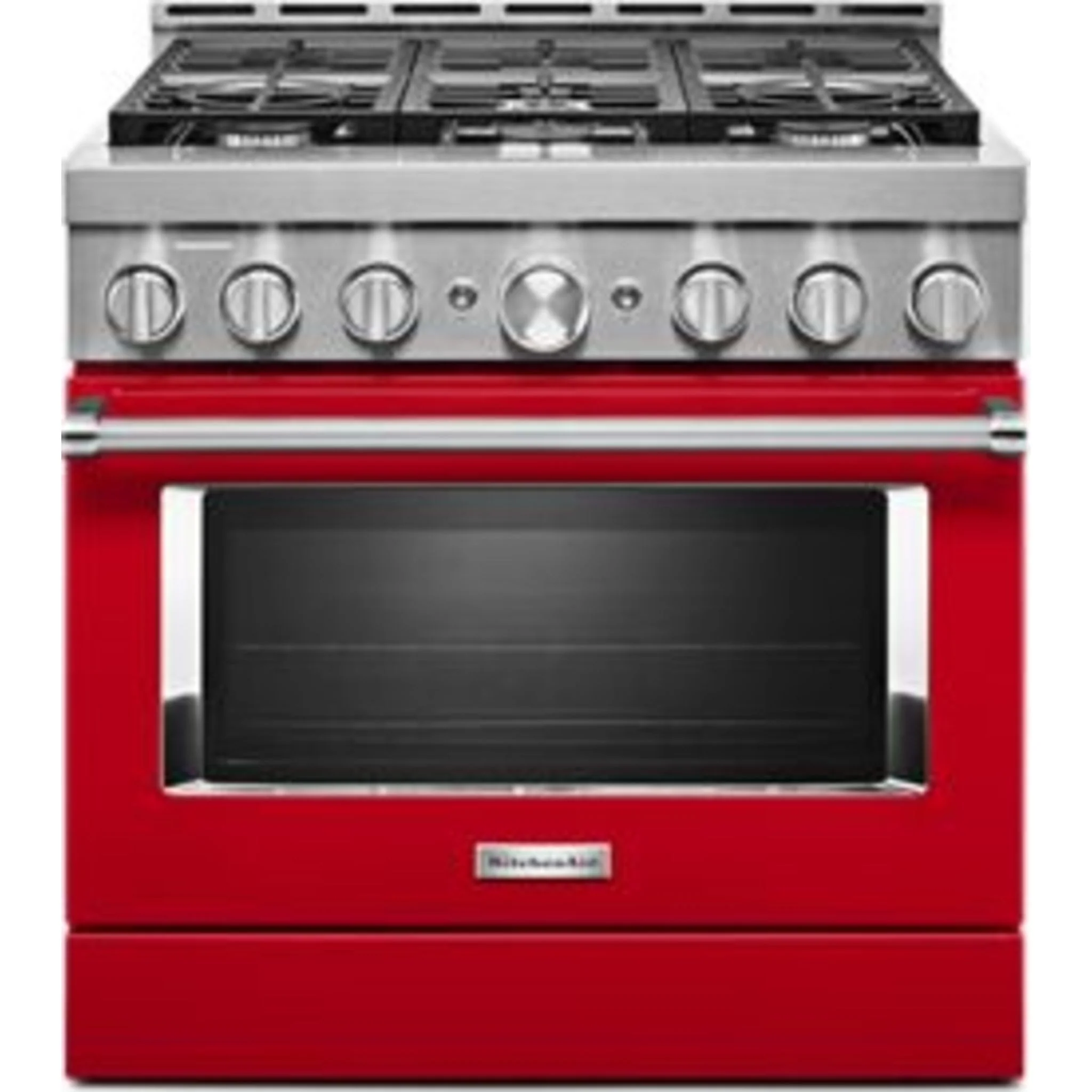 KitchenAid  36'' Smart Commercial-Style Gas Range with 6 Burners - Passion Red (KFGC506JPA) - Image 19