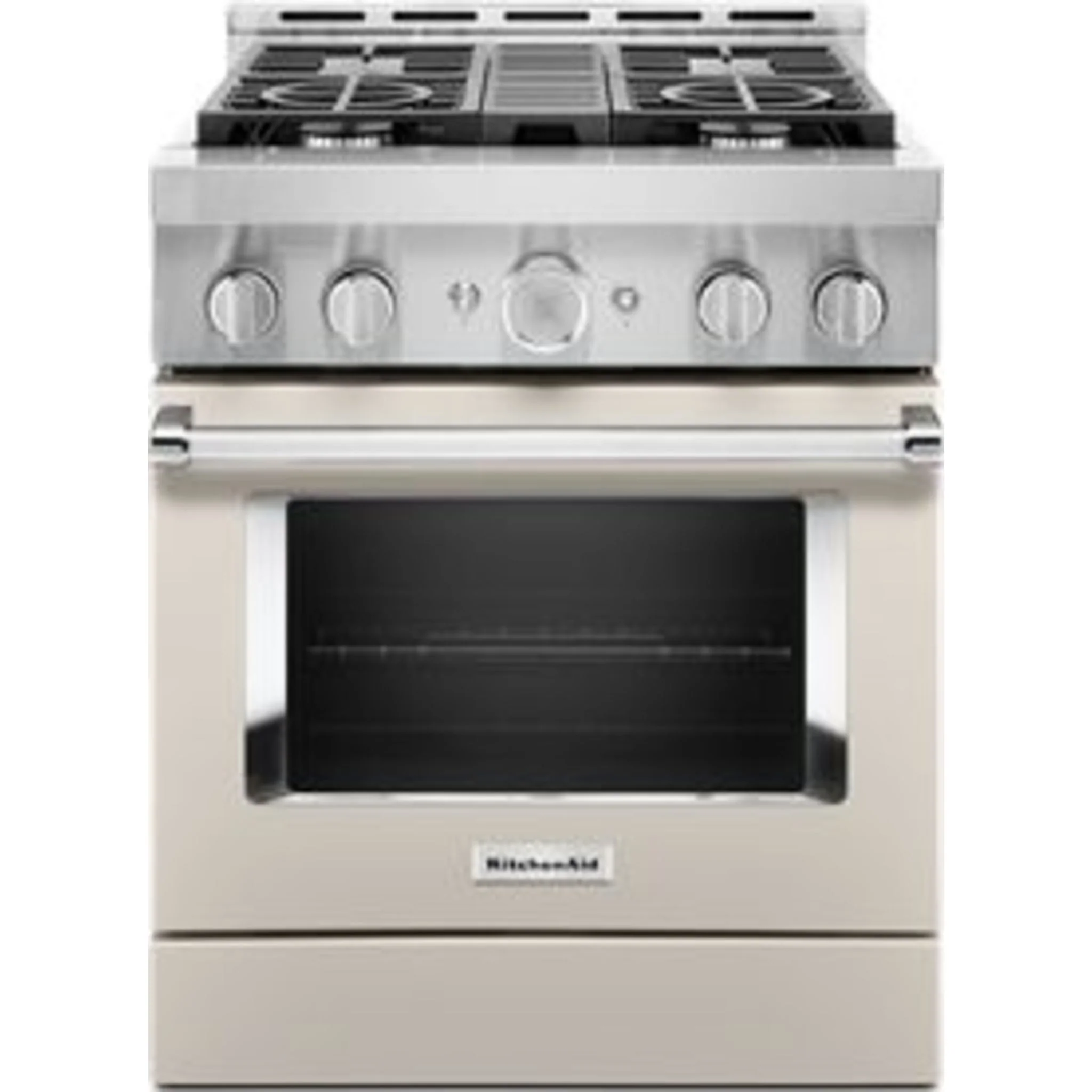 KitchenAid  30'' Smart Commercial-Style Gas Range with 4 Burners - Milkshake (KFGC500JMH) - Image 33