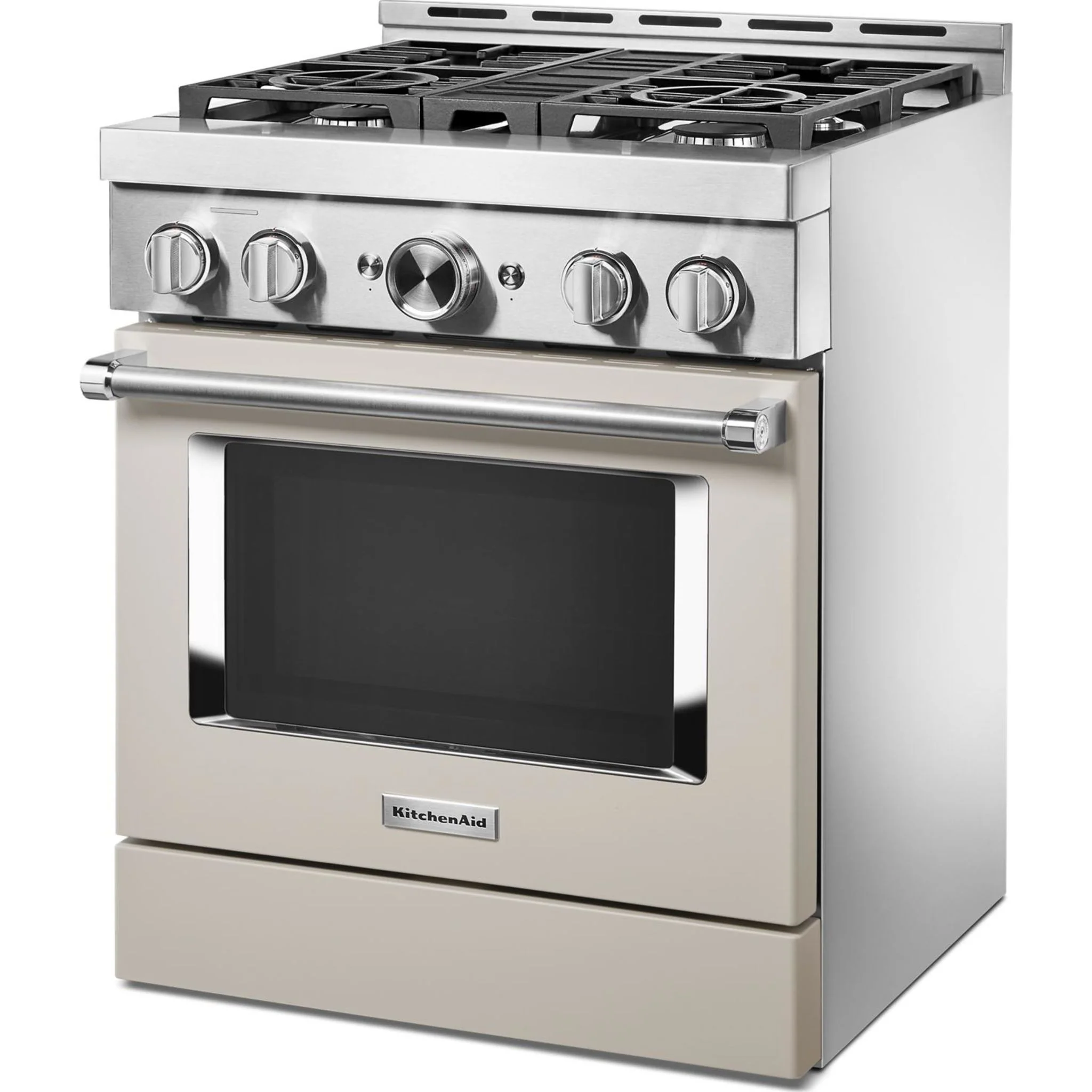 KitchenAid  30'' Smart Commercial-Style Gas Range with 4 Burners - Milkshake (KFGC500JMH) - Image 37