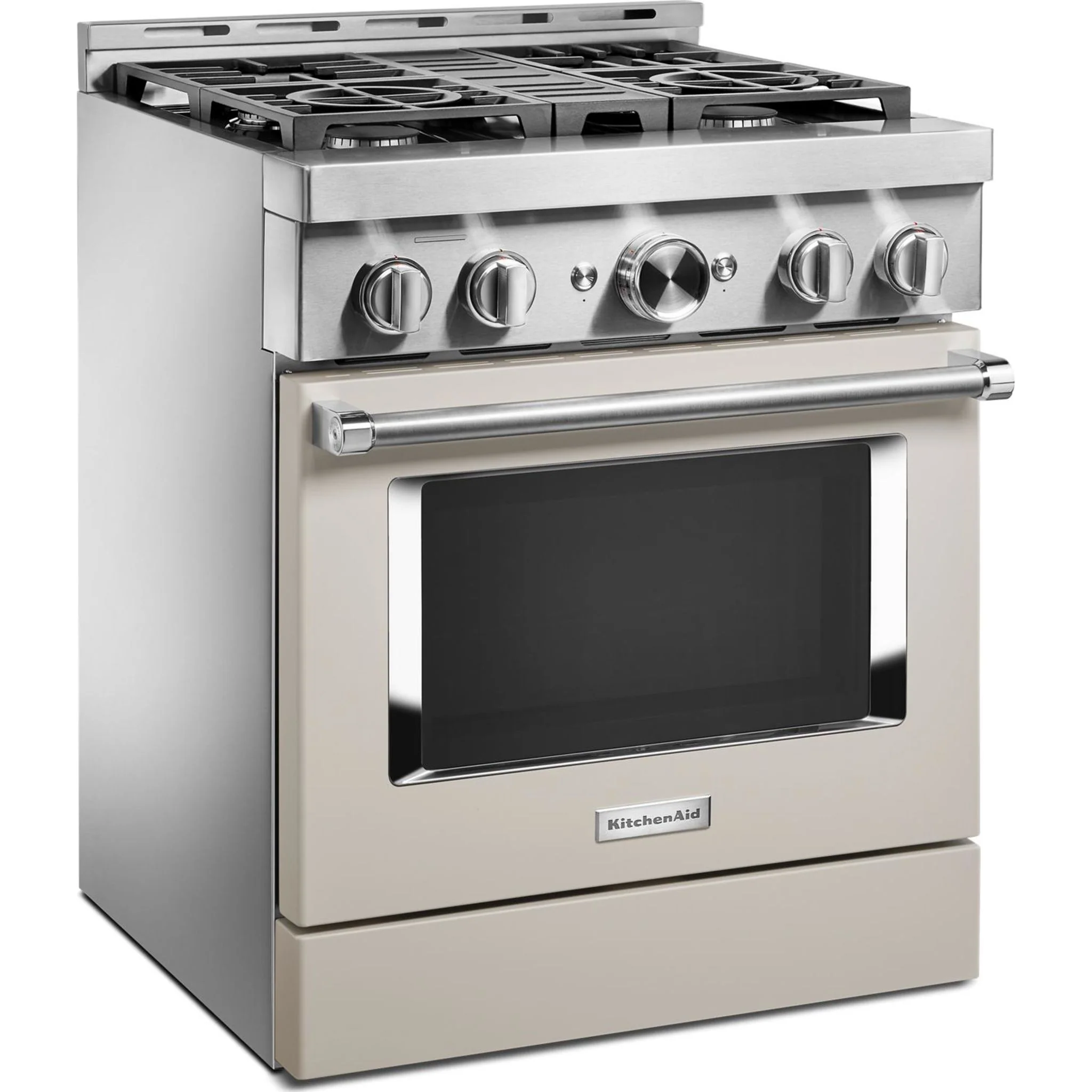KitchenAid  30'' Smart Commercial-Style Gas Range with 4 Burners - Milkshake (KFGC500JMH) - Image 49