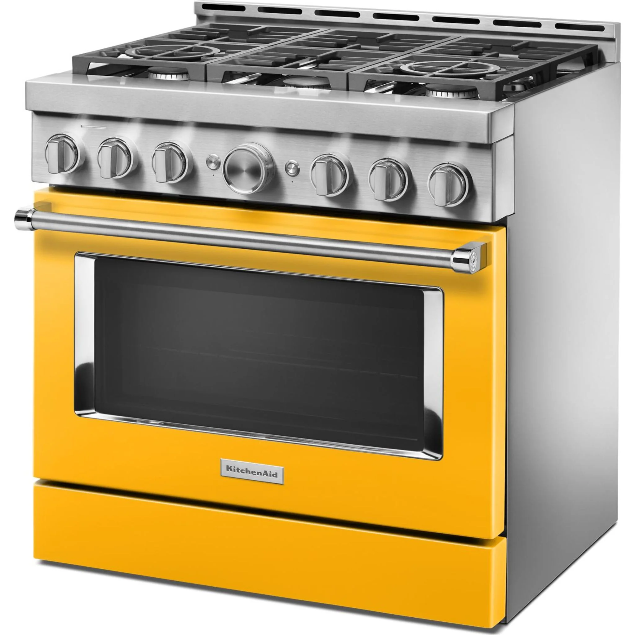 KitchenAid  36'' Smart Commercial-Style Gas Range with 6 Burners - Yellow Pepper (KFGC506JYP) - Image 39