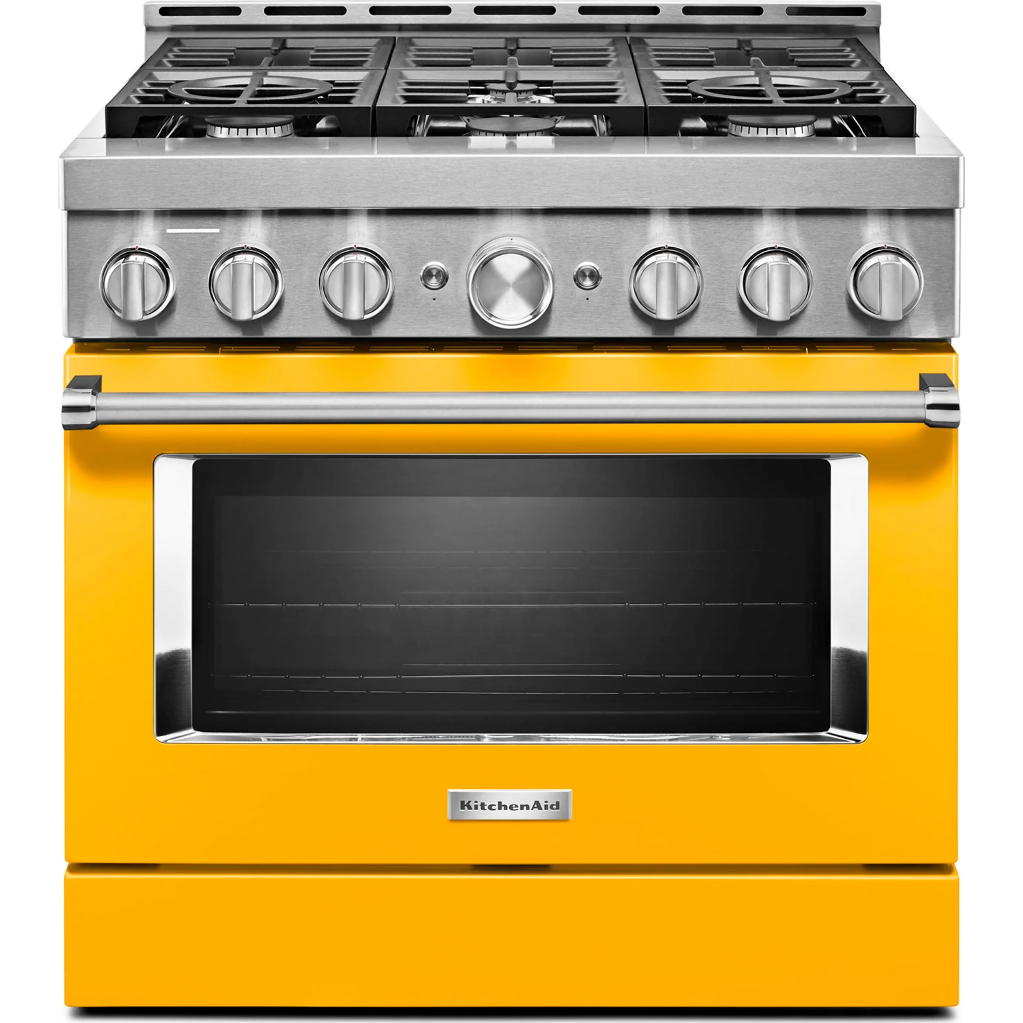 KitchenAid  36'' Smart Commercial-Style Gas Range with 6 Burners - Yellow Pepper (KFGC506JYP) - Image 59