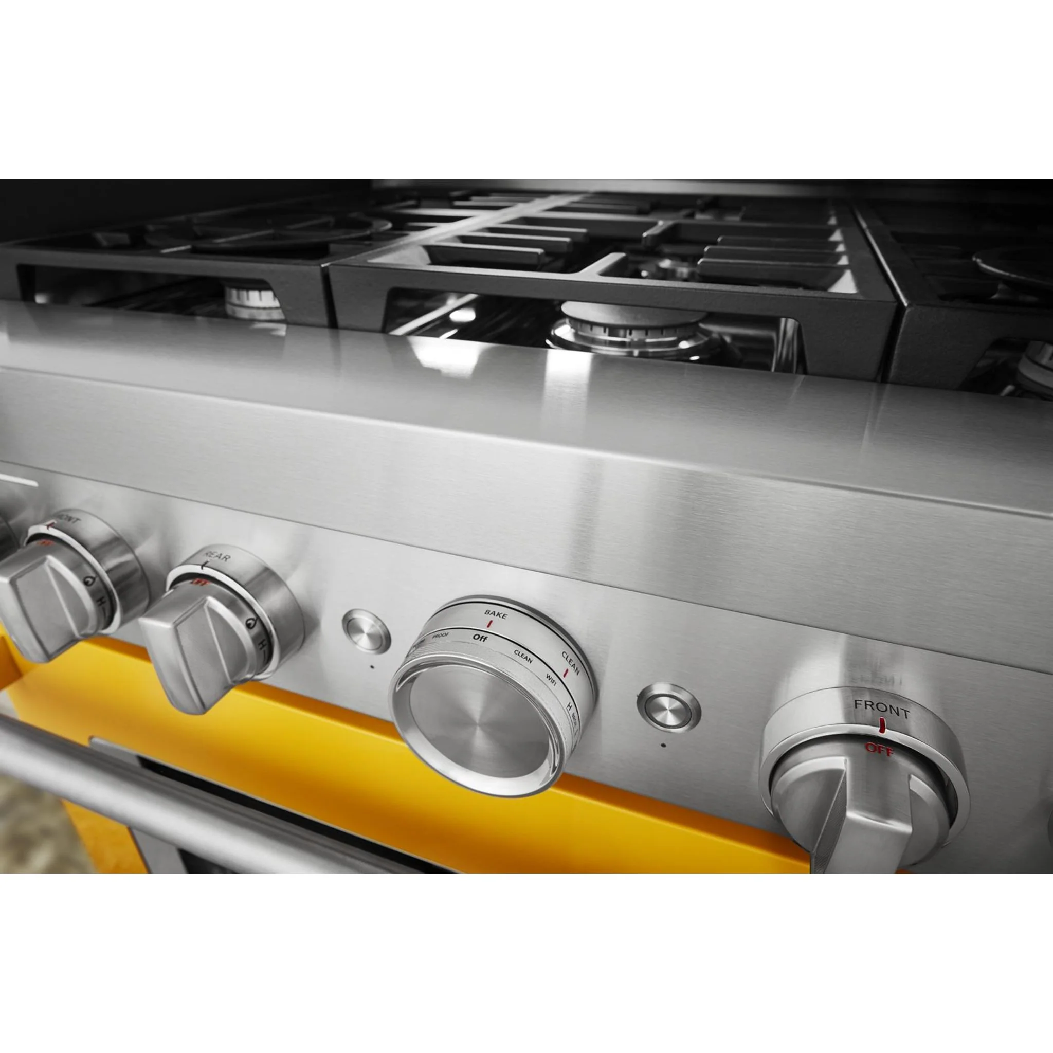 KitchenAid  36'' Smart Commercial-Style Gas Range with 6 Burners - Yellow Pepper (KFGC506JYP) - Image 68