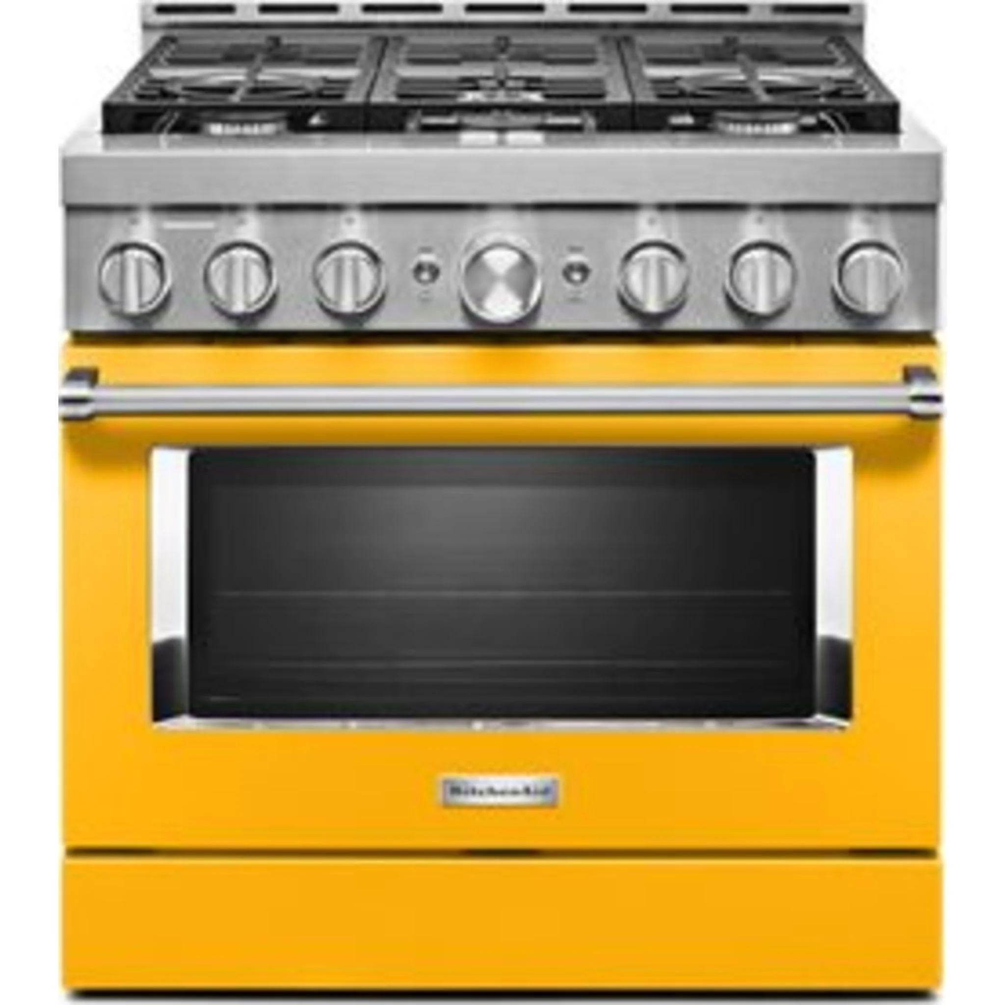 KitchenAid  36'' Smart Commercial-Style Gas Range with 6 Burners - Yellow Pepper (KFGC506JYP) - Image 69