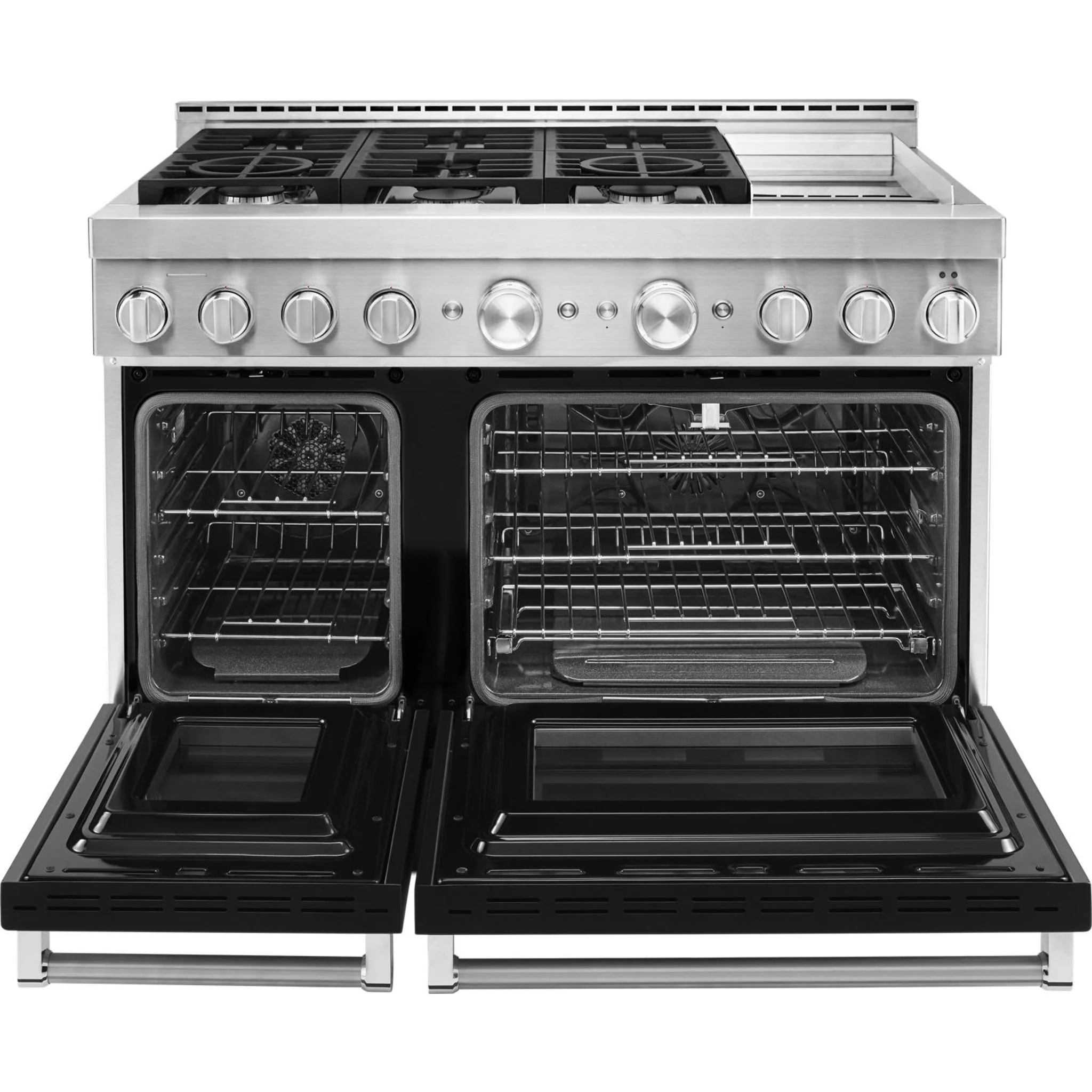 KitchenAid  48'' Smart Commercial-Style Gas Range with Griddle - Imperial Black (KFGC558JBK) - Image 22