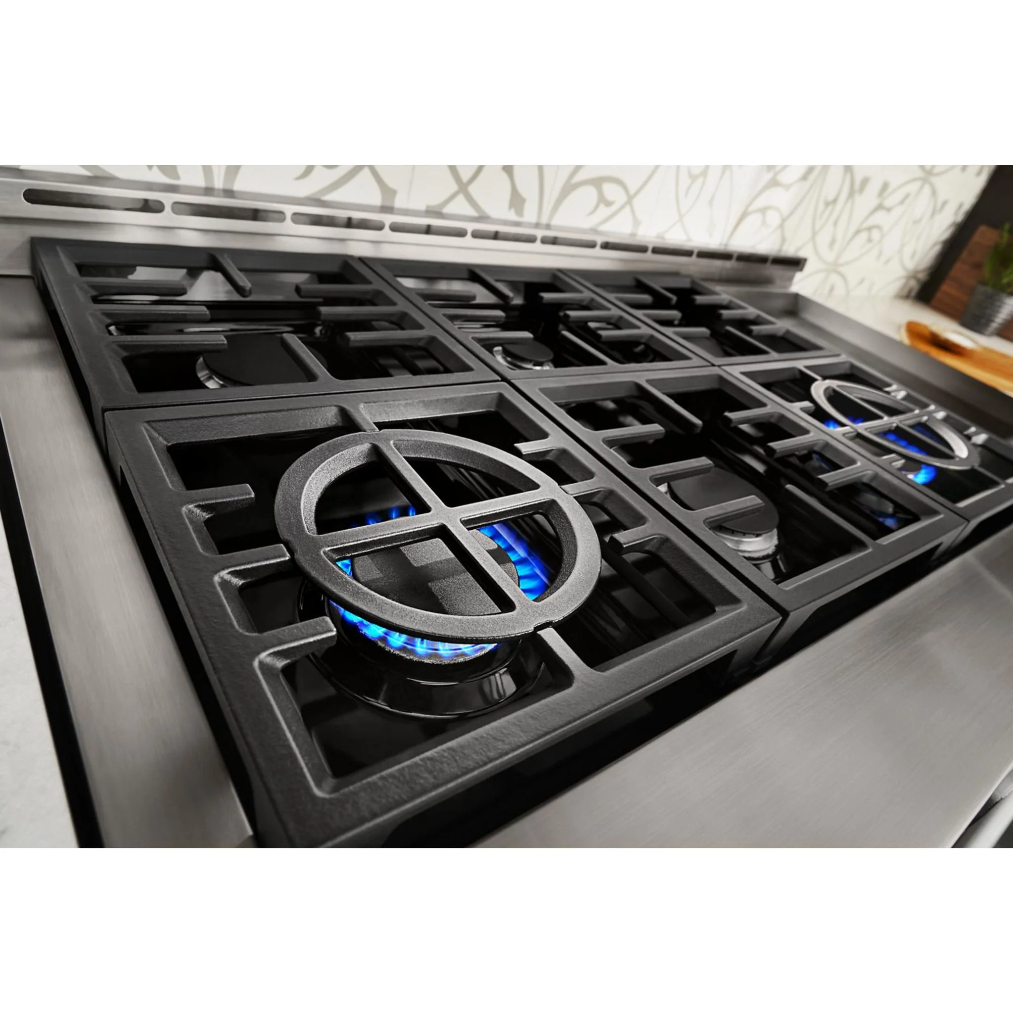 KitchenAid  48'' Smart Commercial-Style Gas Range with Griddle - Imperial Black (KFGC558JBK) - Image 24