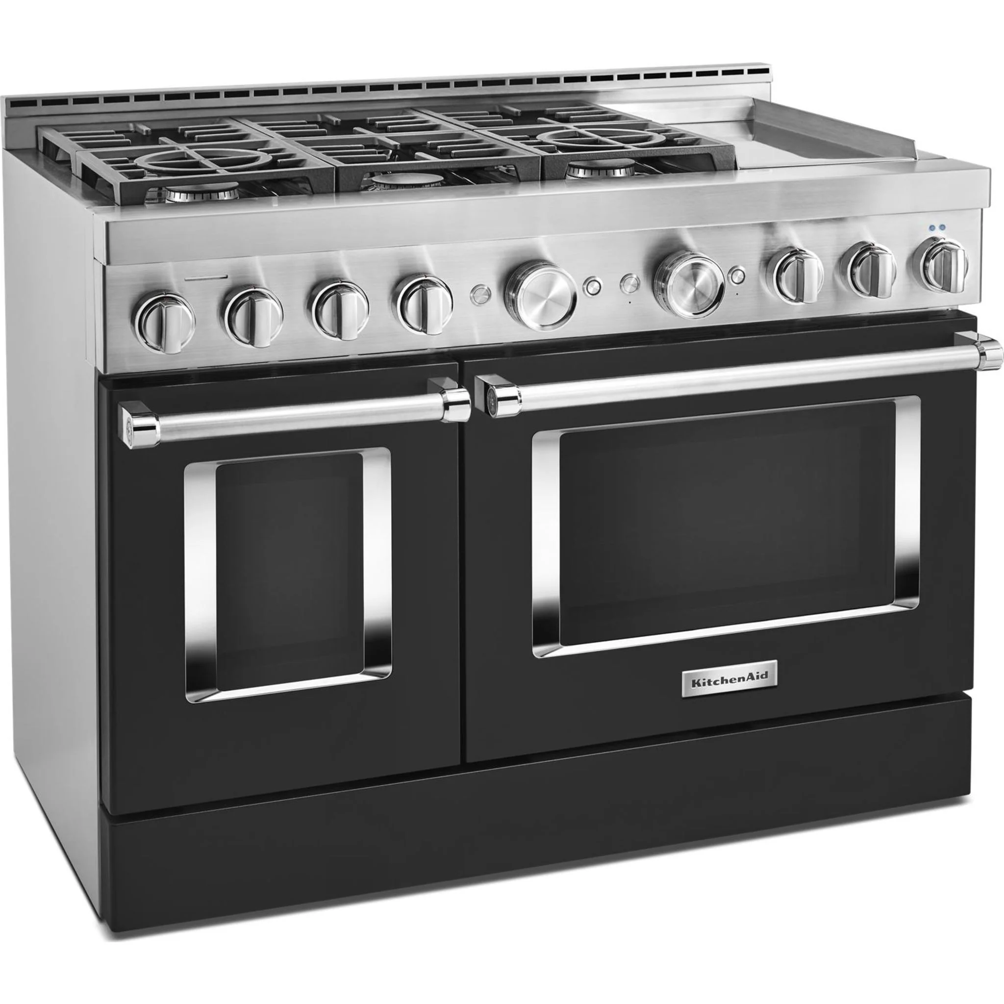KitchenAid  48'' Smart Commercial-Style Gas Range with Griddle - Imperial Black (KFGC558JBK) - Image 27