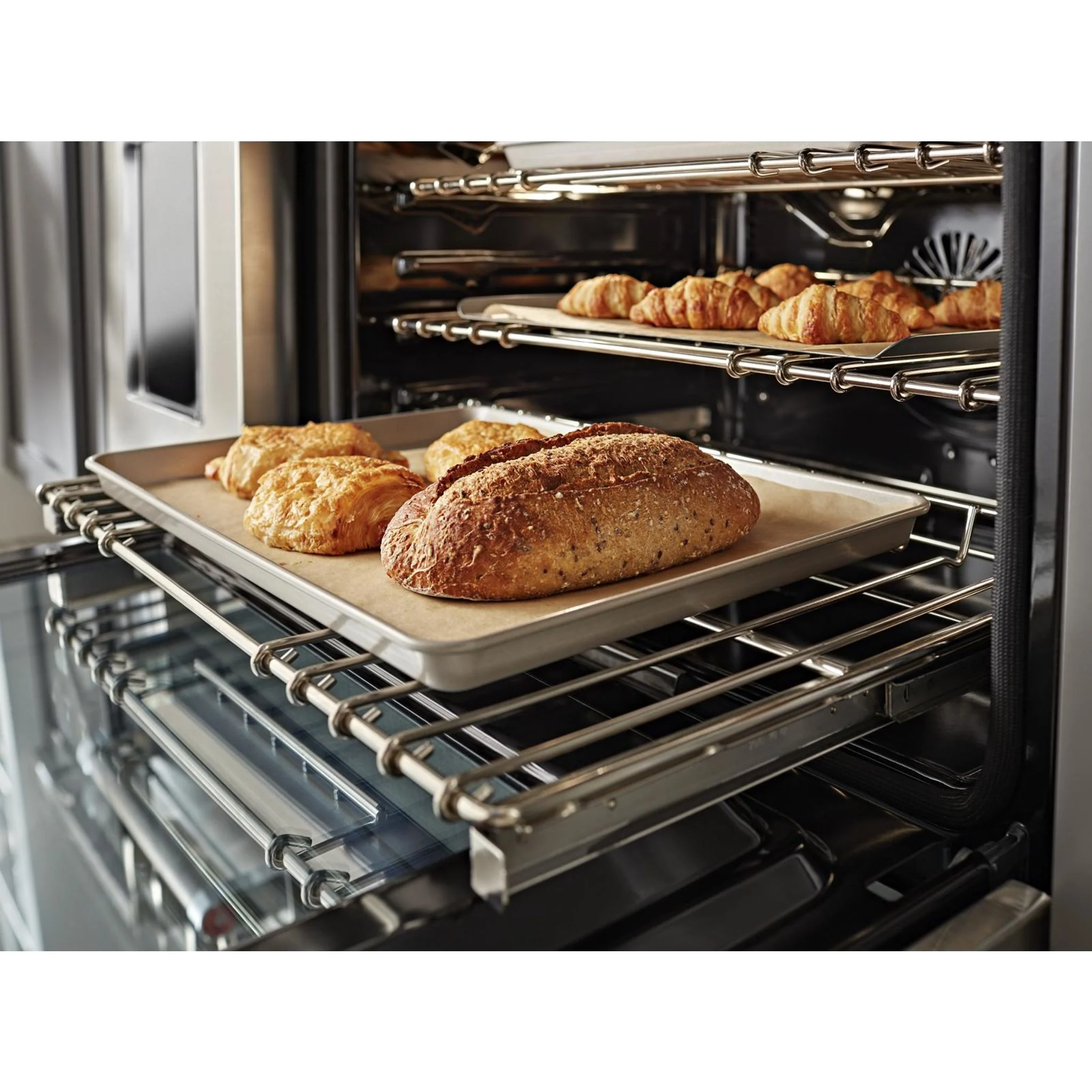 KitchenAid  48'' Smart Commercial-Style Gas Range with Griddle - Imperial Black (KFGC558JBK) - Image 4