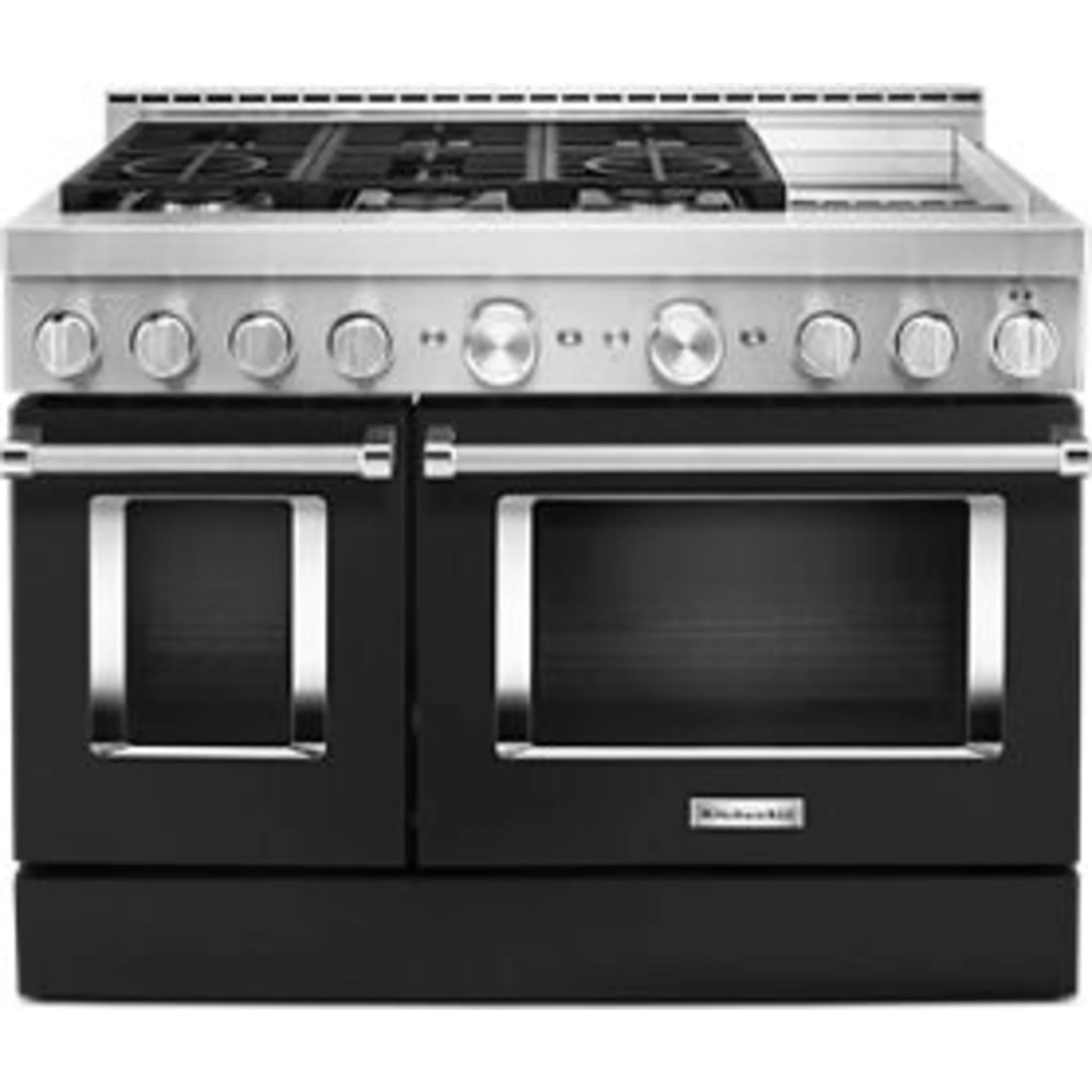 KitchenAid  48'' Smart Commercial-Style Gas Range with Griddle - Imperial Black (KFGC558JBK) - Image 40
